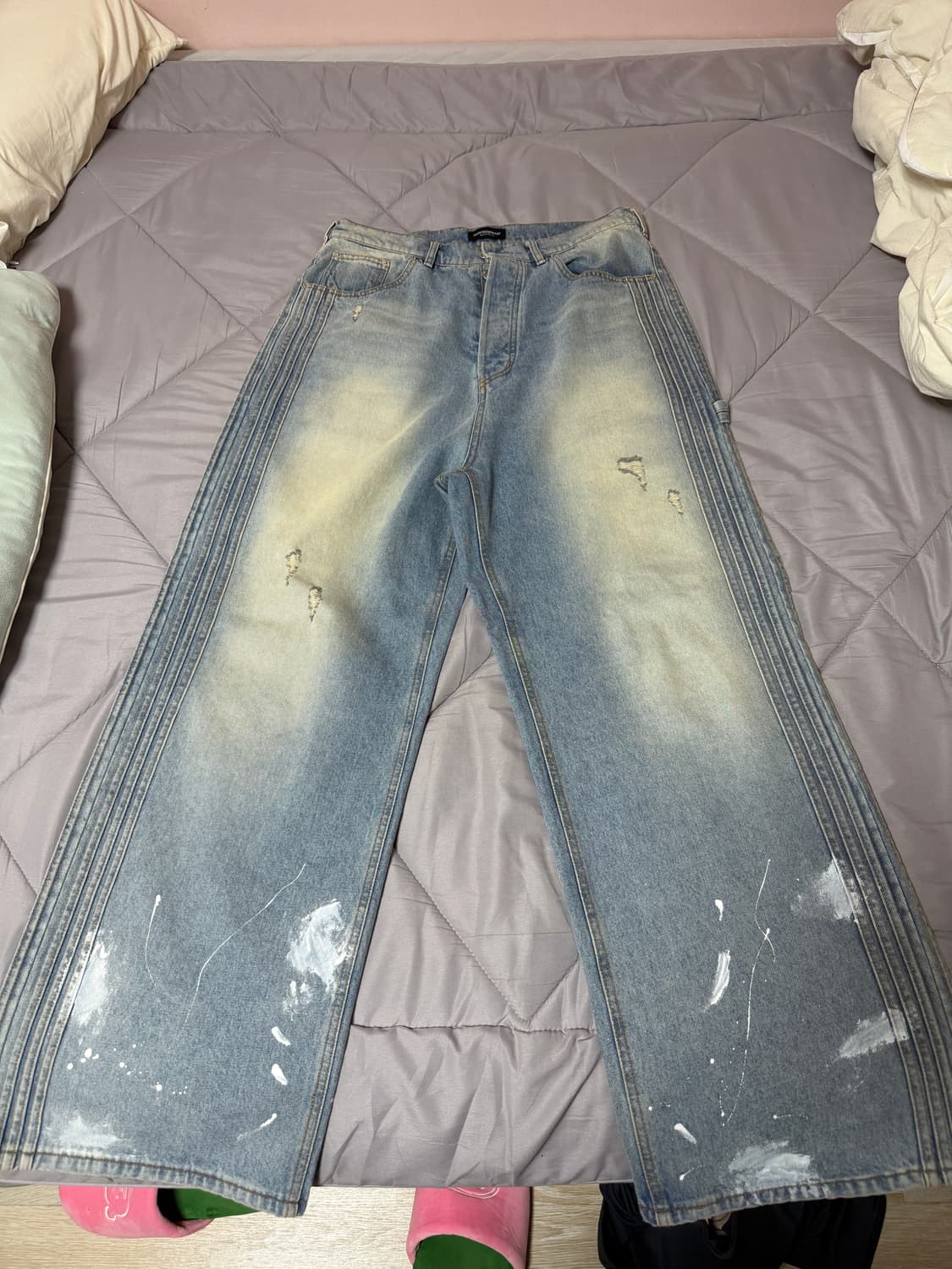 (2size) 파프롬왓 워시드 핀턱 진 상품이미지2