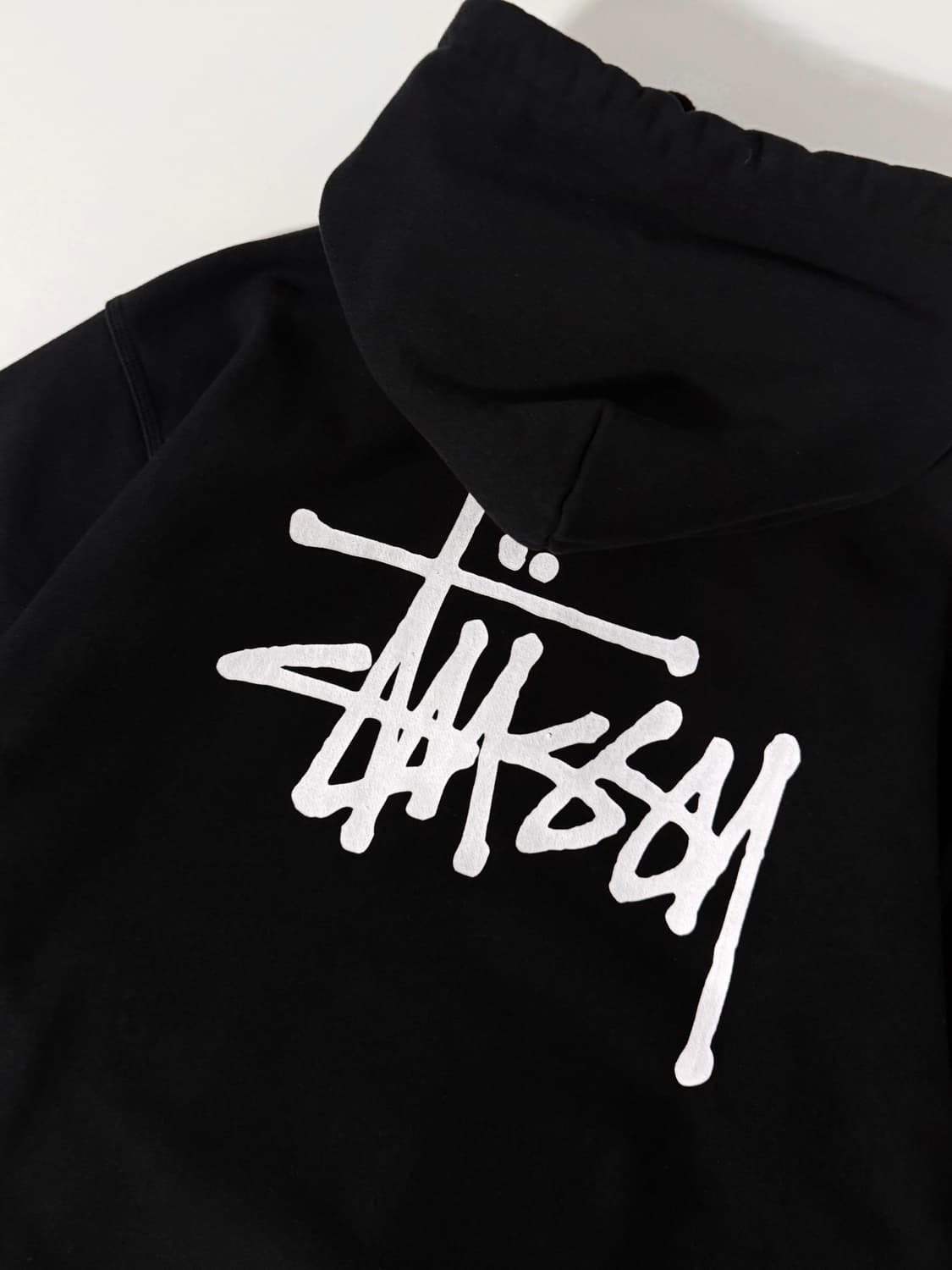 스투시 루즈핏 재팬 베이직 스탁로고 해비 스웻 후드 상품이미지3