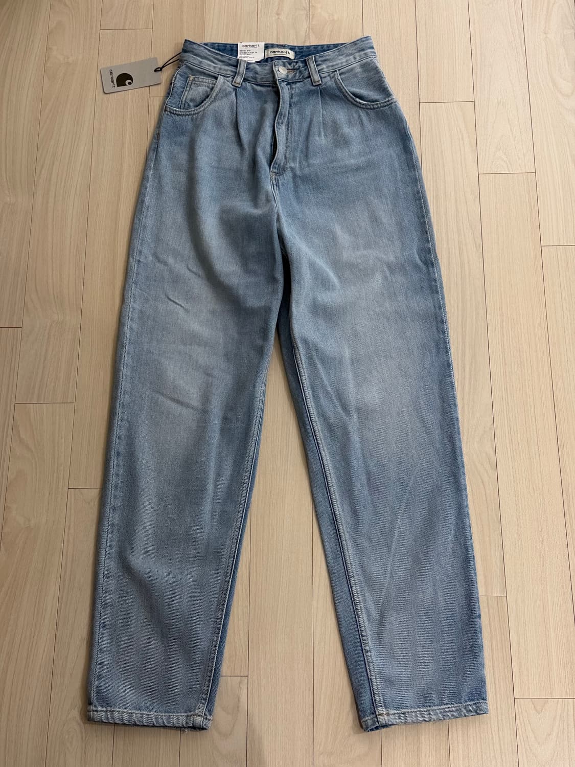 칼하트WIP 스톤워시드 데님팬츠 연청 상품이미지2