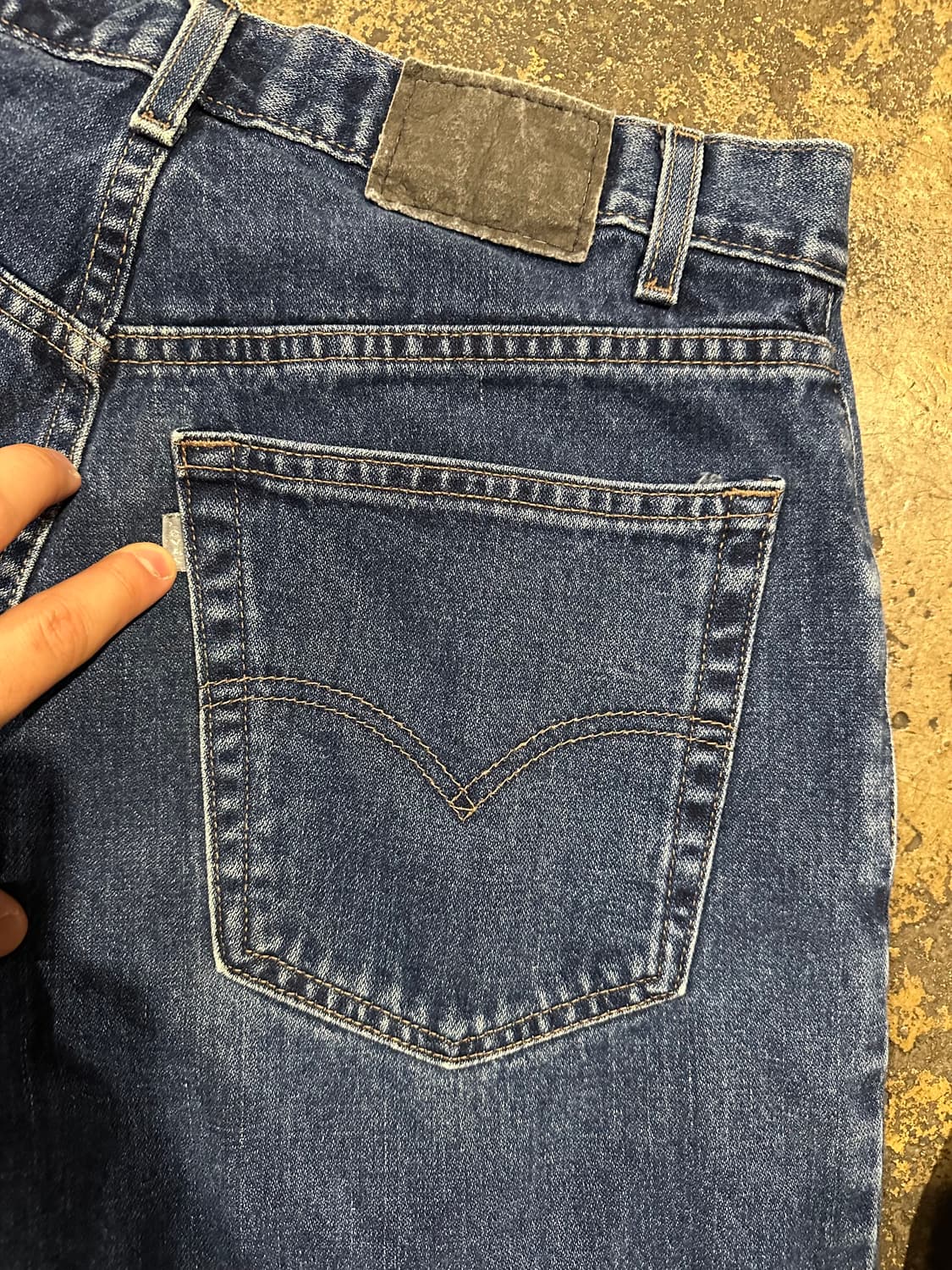 빈티지 00s 실버탭 배기 데님 팬츠  상품이미지3