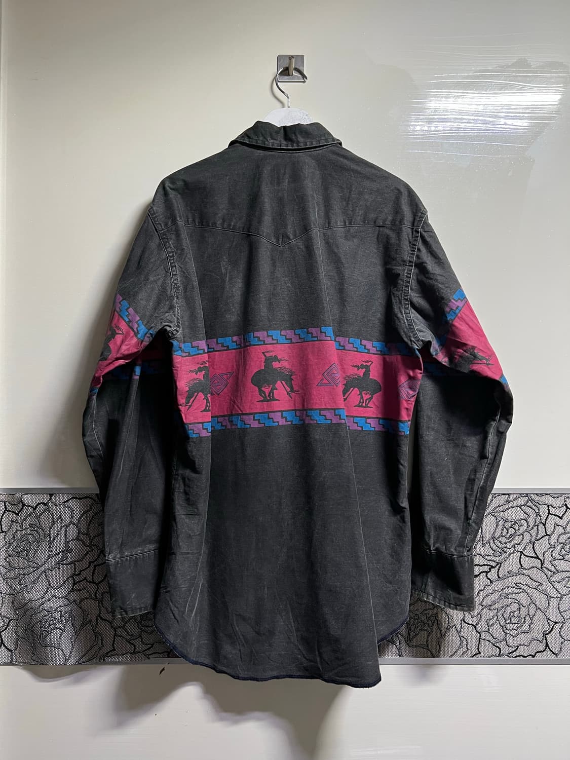 랭글러 웨스턴 셔츠 블랙 빈티지 패턴 상품이미지5