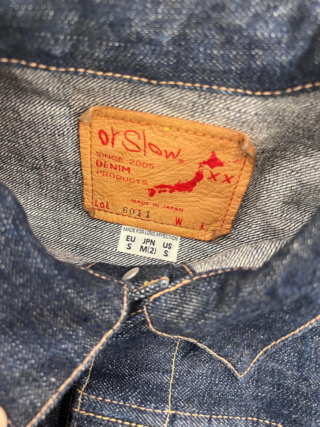 오어슬로우 1세대 데님자켓 6011 m(2) 사이즈 팝니다. 상품이미지3
