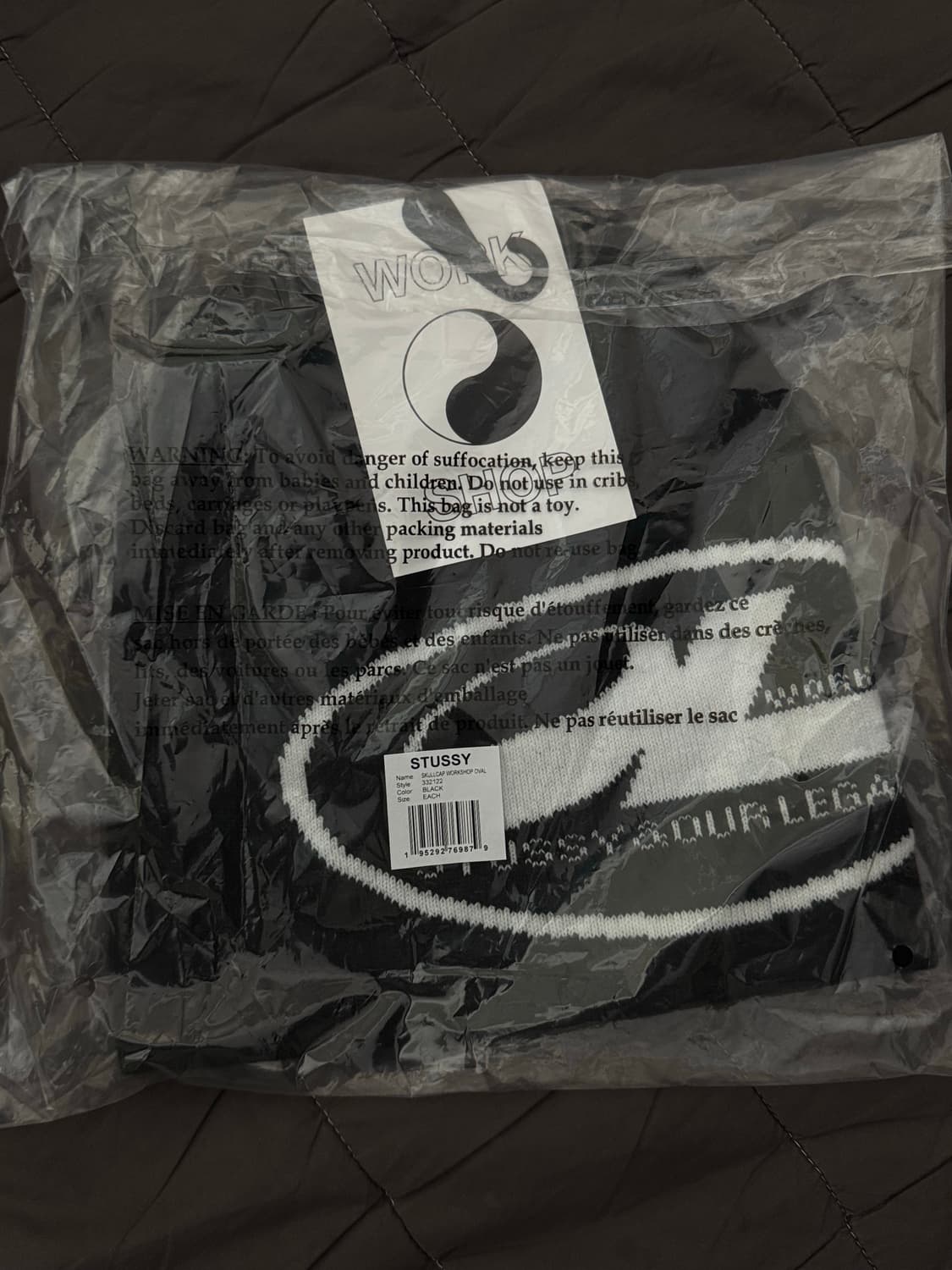 스투시x아워레가시워크샵 비니_오발 스컬캡_블랙 상품이미지4