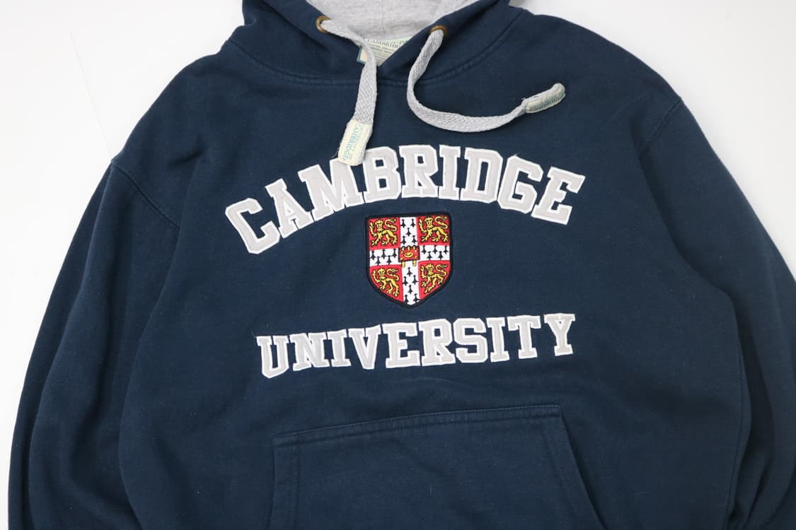 캠브릿지 유니버시티 빈티지 엠블럼 기모 후드티 (L) 상품이미지3