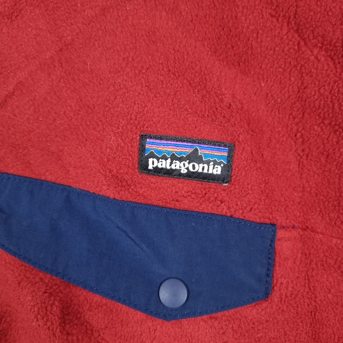 13FW 파타고니아 신칠라 스냅-T 레드/네이비 상품이미지3