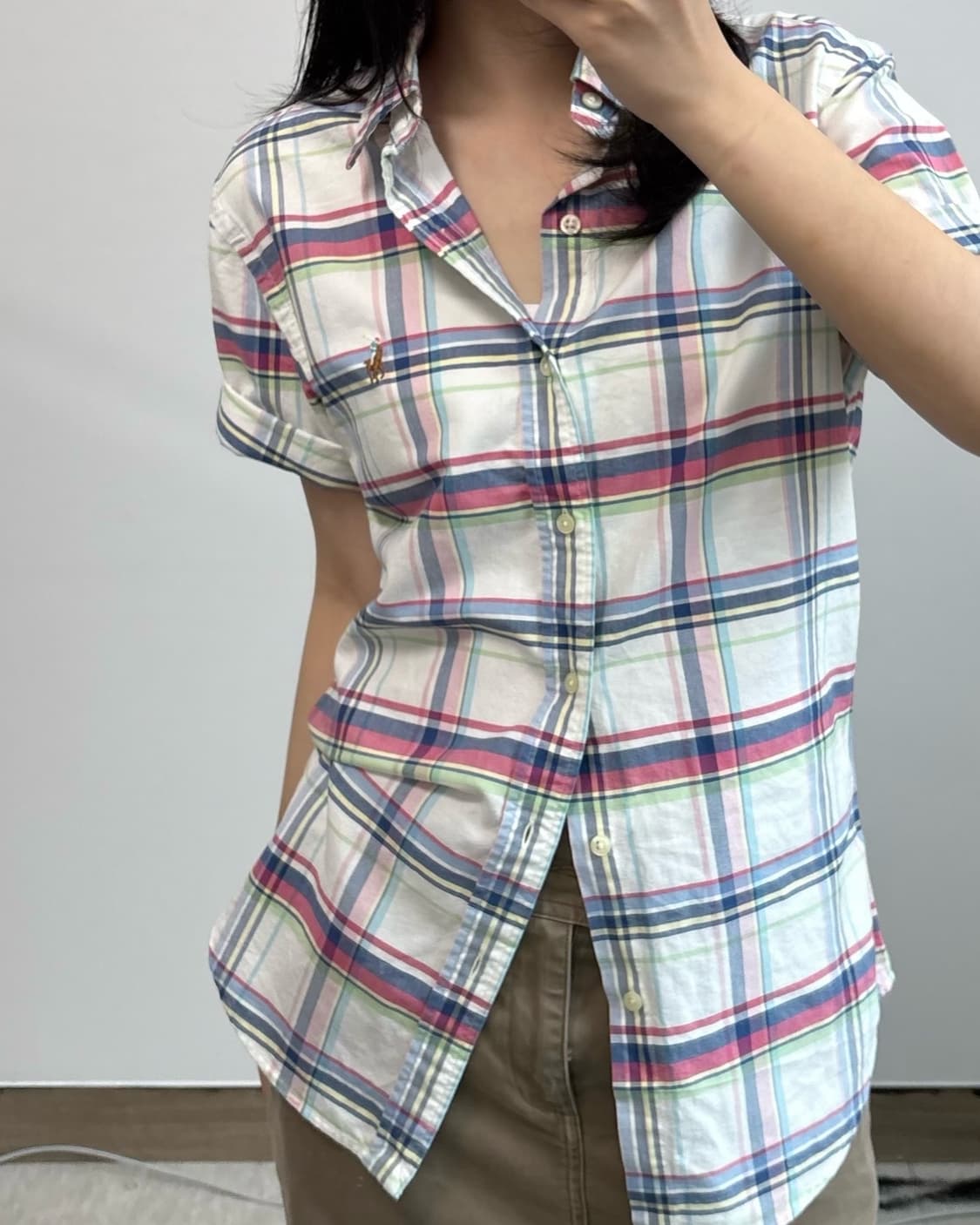 폴로 랄프로렌 체크 반팔 셔츠 상품이미지1