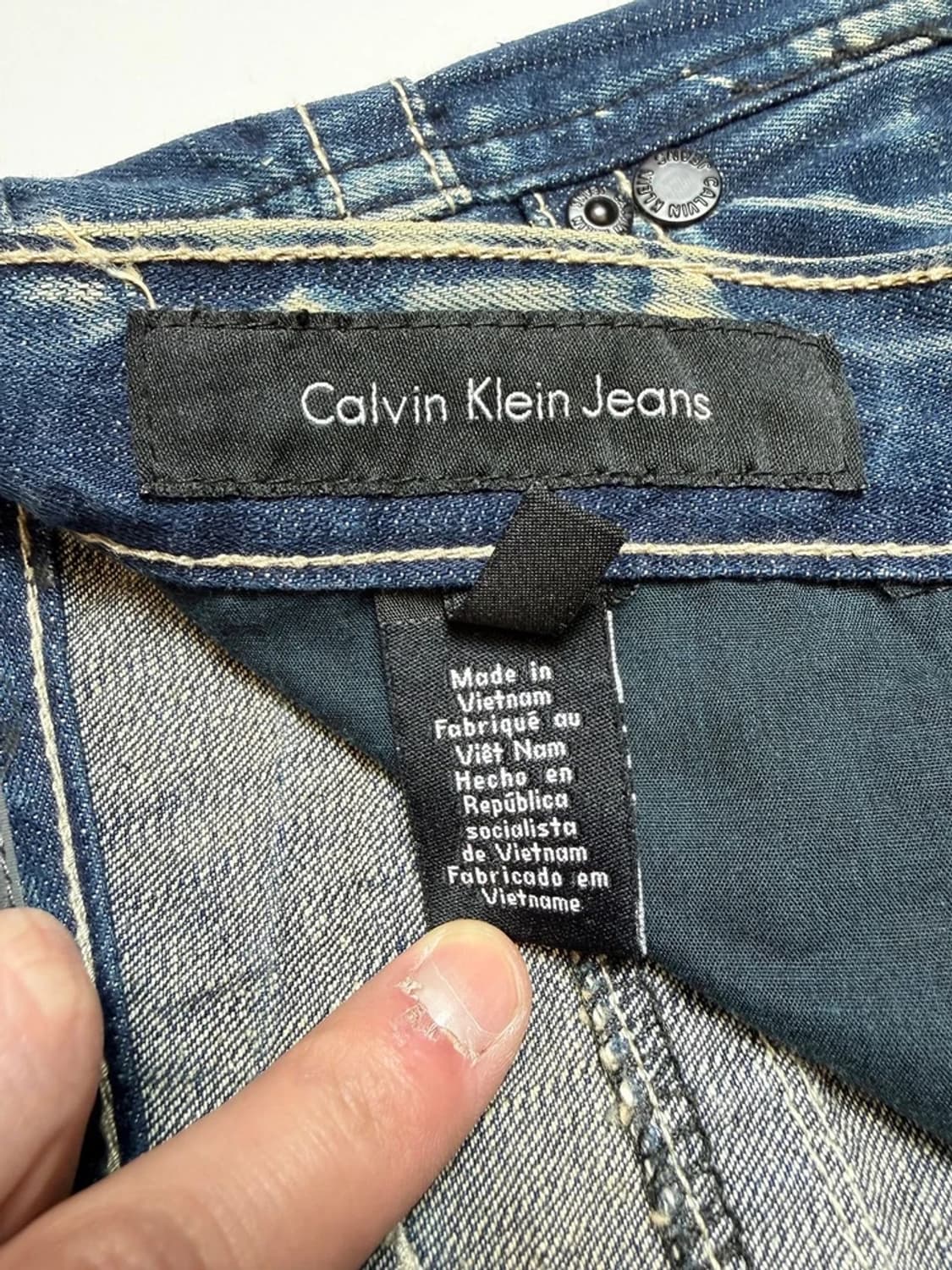 CK 00's 워싱 데미지드 와이드 데님 팬츠 PN9244 상품이미지7