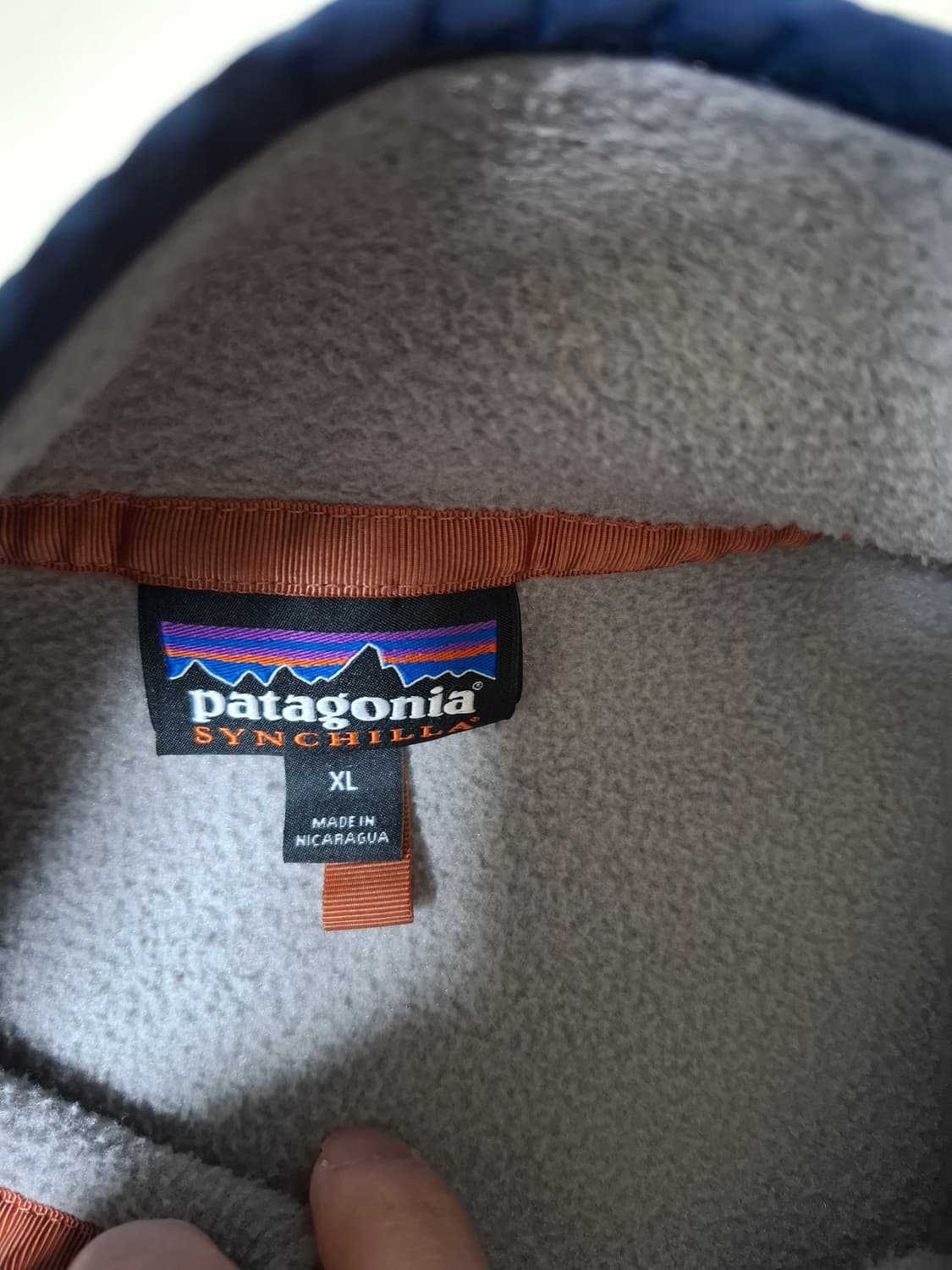 우먼스 XL 파타고니아 신칠라 그레이 베이지 회색 플리스 풀오버 상품이미지3