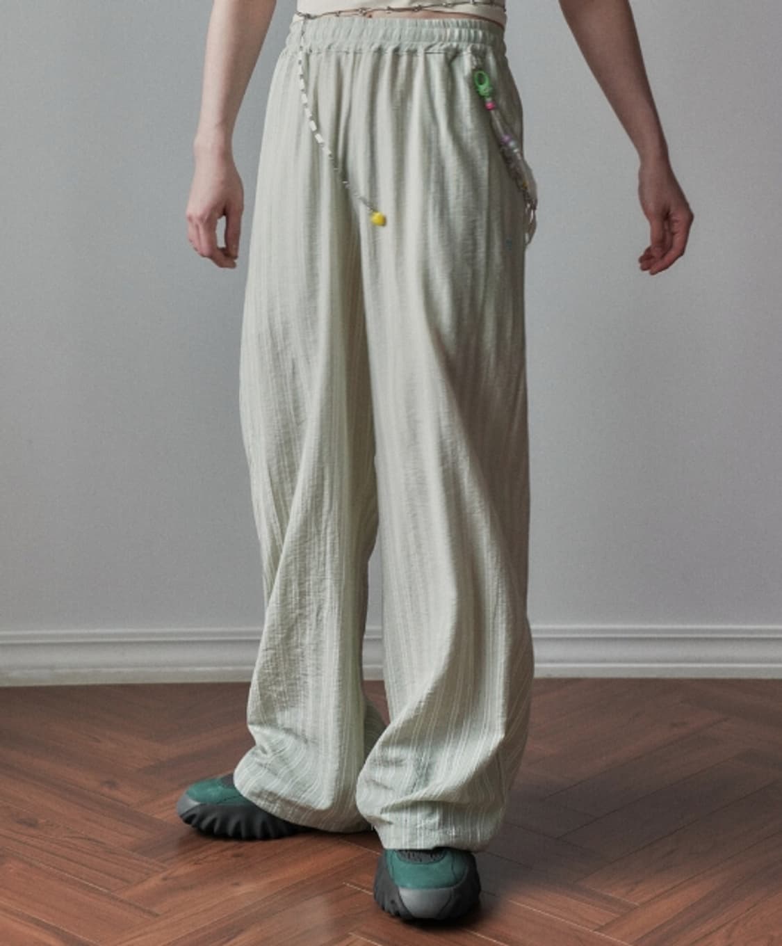 MINJIENA stripe pants green 상품이미지3