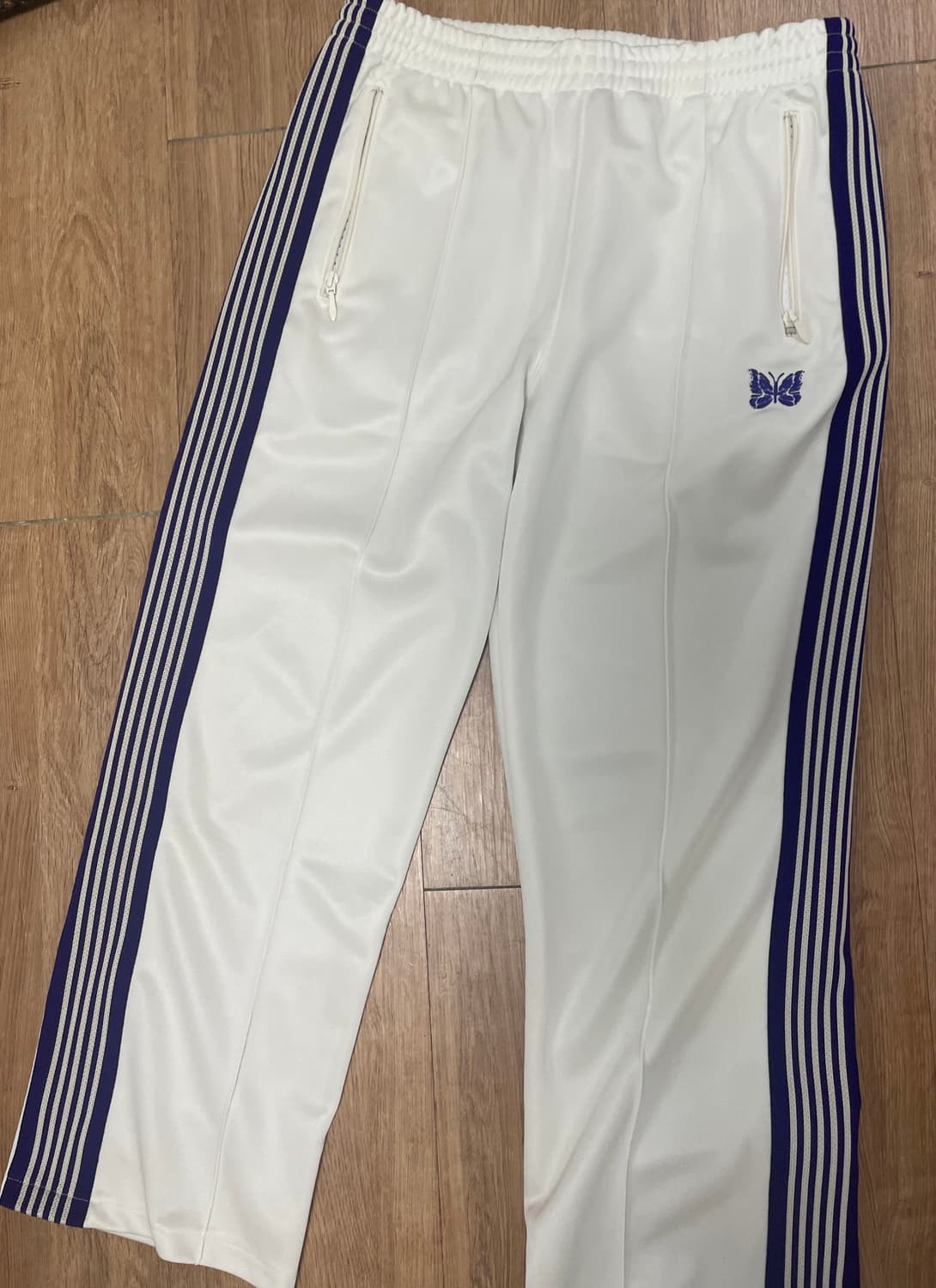 니들스 트랙팬츠 스트레이트 핏 별주 화이트 퍼플 m 상품이미지2