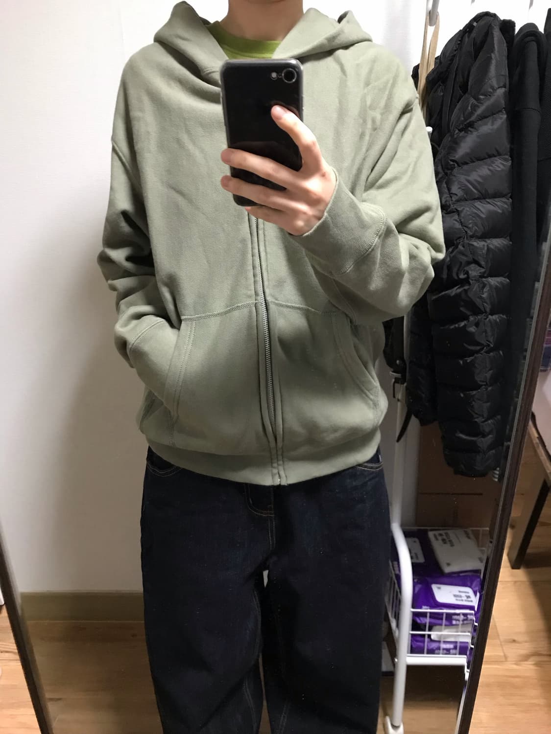 카키스 후드집업 상품이미지2