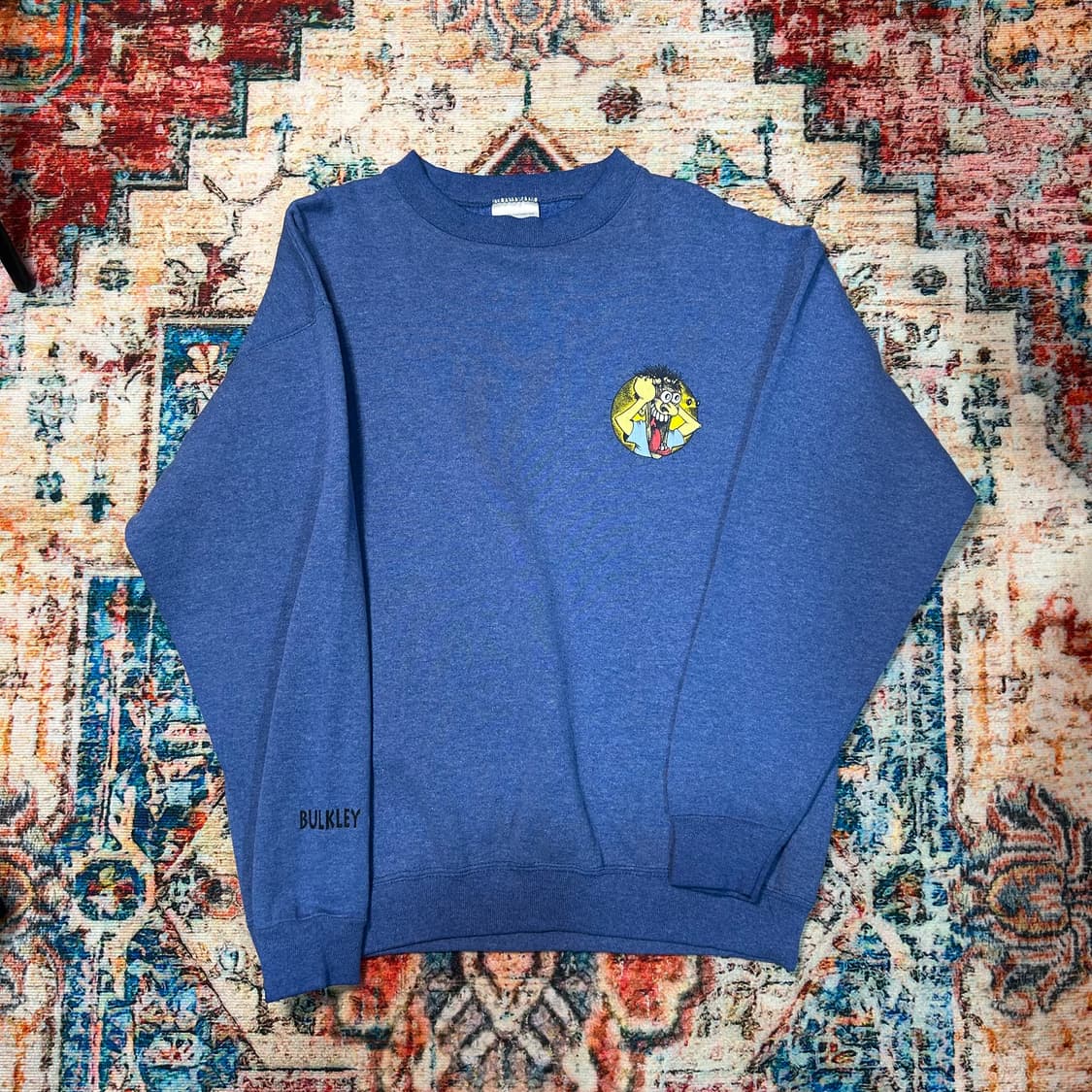 [M] 90s Tultex 프린팅 기모 스웻셔츠 상품이미지1