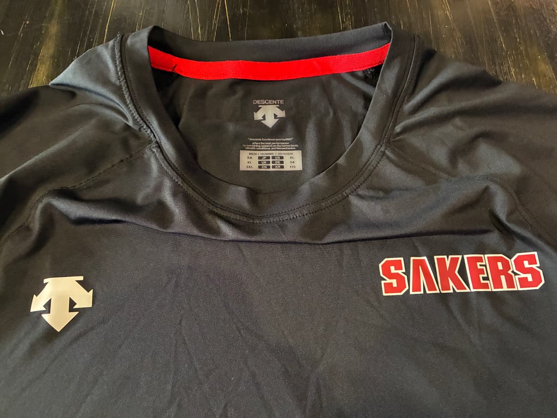 115) 데상트 창원 LG 세이커스 트레이닝 슈팅 져지 슬리브 상품이미지3