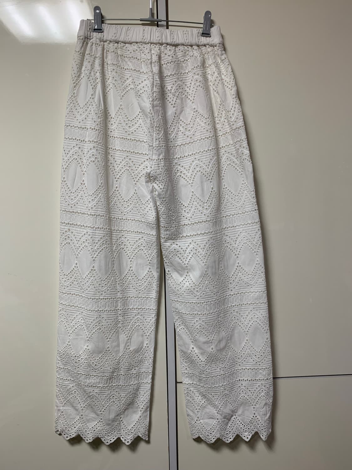 레이스 화이트 아일렛 팬츠  상품이미지4