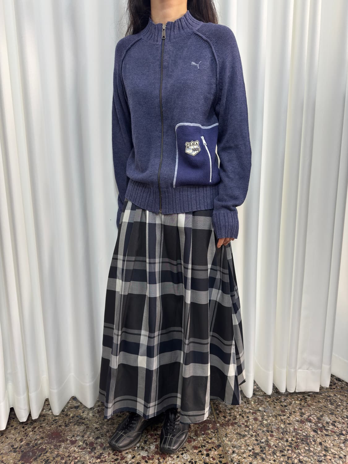 check pleats skirt 상품이미지3