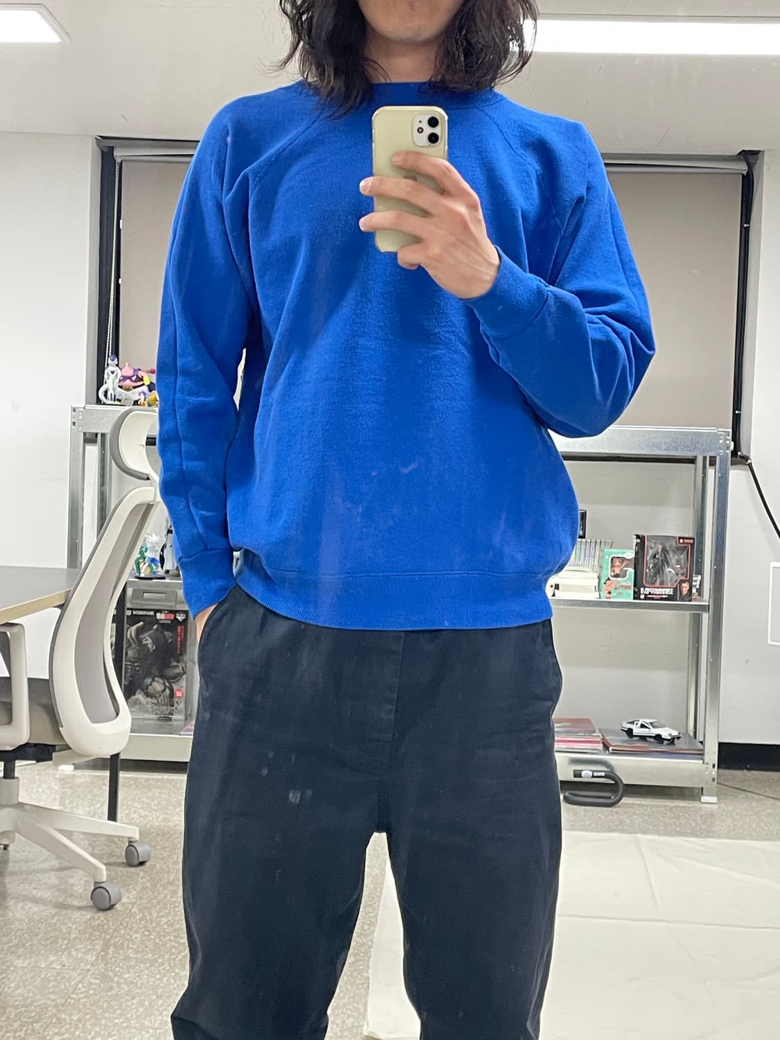 [L] 90s Hanes USA 헤인즈 블랭크 스웻셔츠 크루넥 상품이미지5