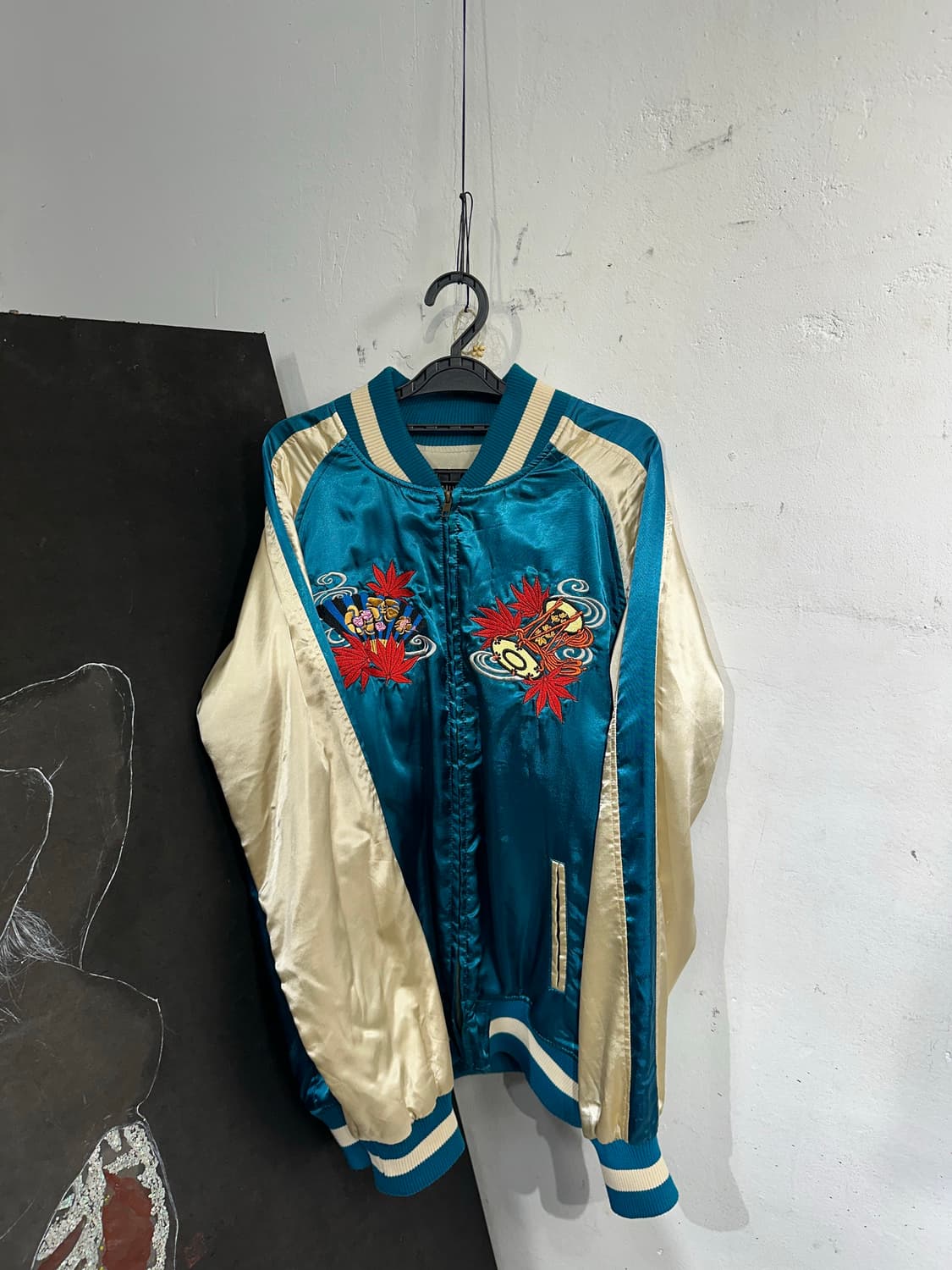 Jpn 일본빈티지 오리엔탈 로 민트 기모노 스카잔 자켓 상품이미지8