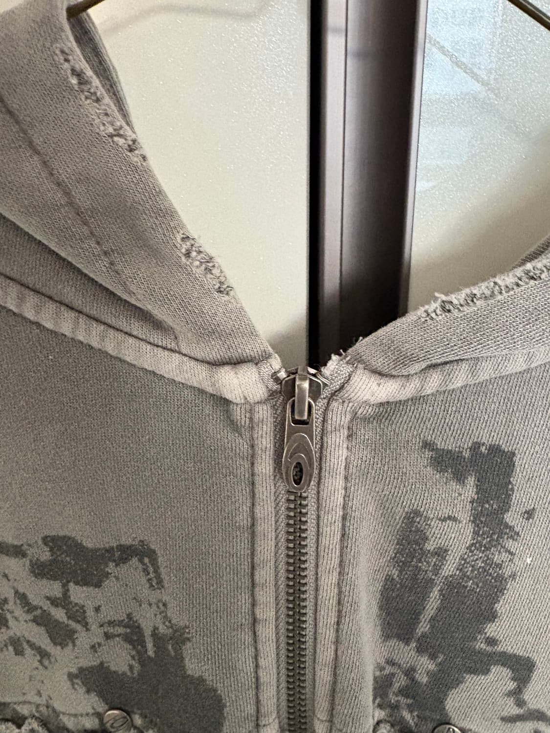 트래블 프레스코 피그먼트 후드 집업 고스트 그레이  상품이미지4