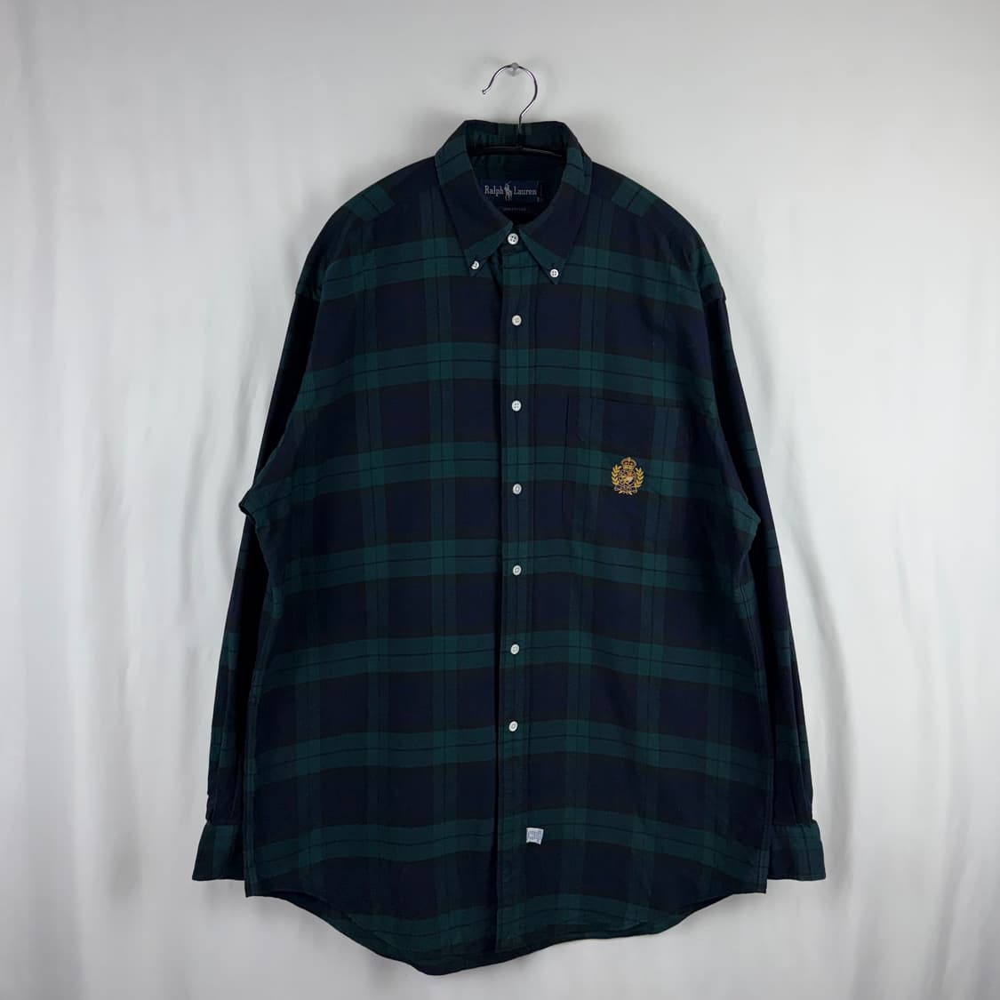 (무료배송)M) 90s 폴로랄프로렌 블랙와치 셔츠 상품이미지2
