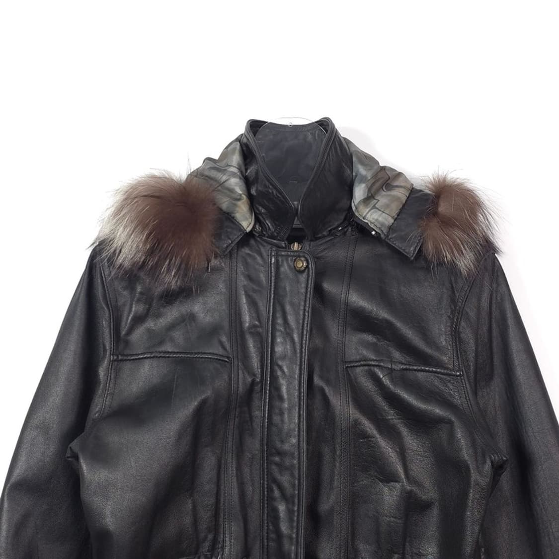 Hana Fashion 리얼 양가죽 100 퍼 후드 하프 자켓 상품이미지3