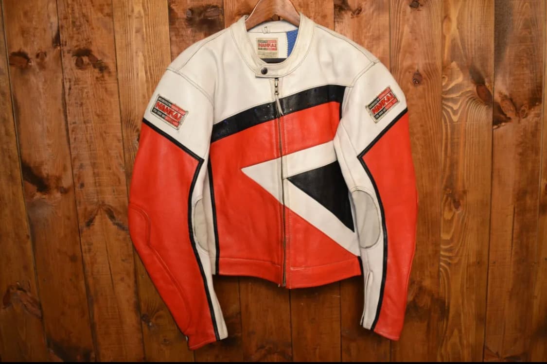 80s nankai 카페레이서 레더 자켓 상품이미지1