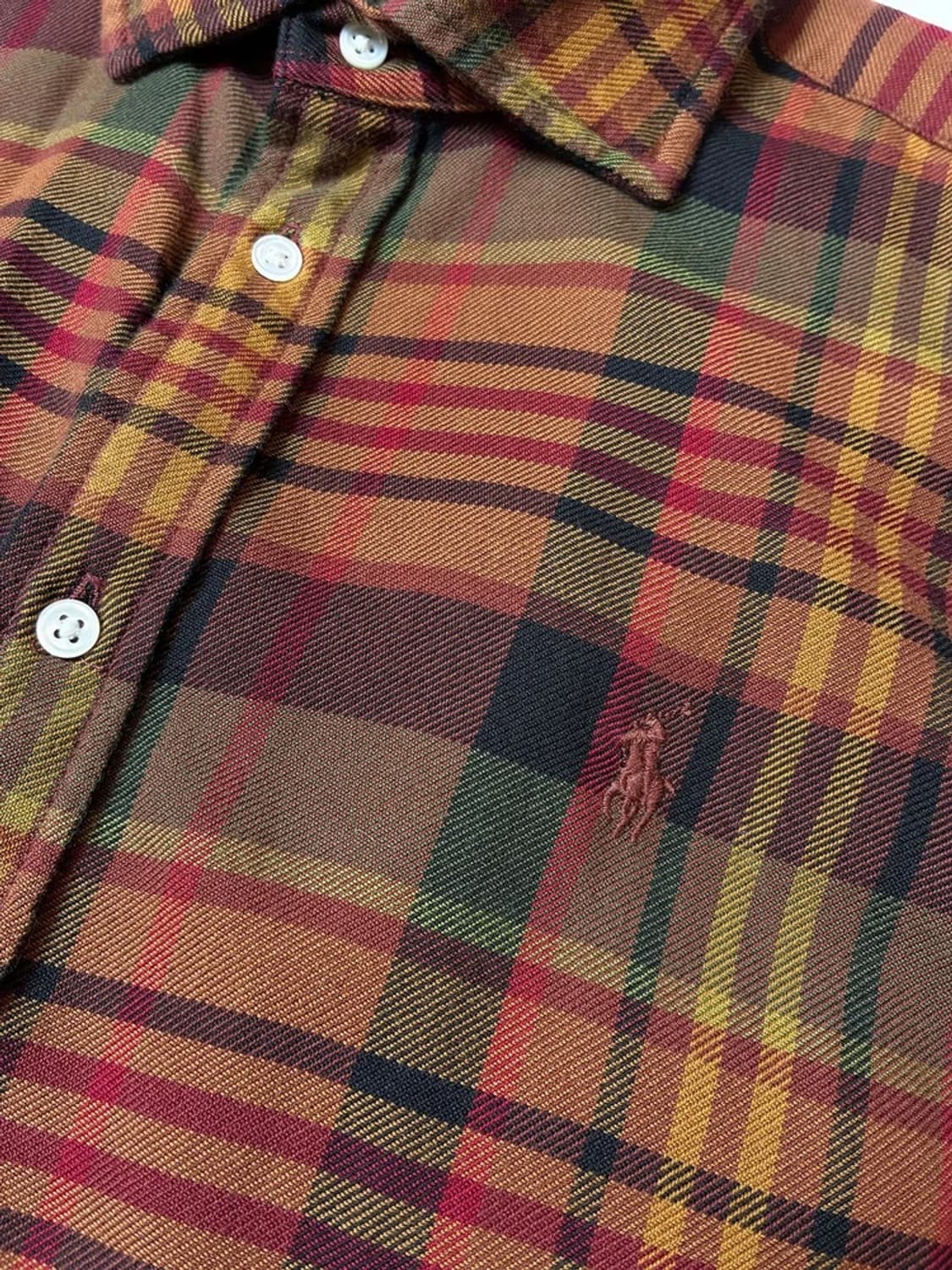 폴로 랄프로렌 브라운 타탄 체크 셔츠 PN9307 상품이미지3