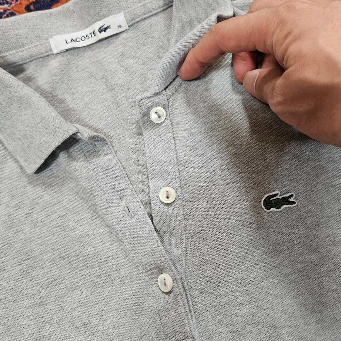 라코스테(Lacoste) 슬림핏 PK 카라 미니 원피스 36size 상품이미지4