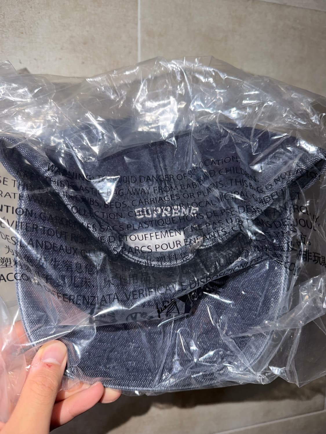 슈프림 피그먼트 코티드 S 로고 6-패널 네이비 - 26SS 상품이미지2