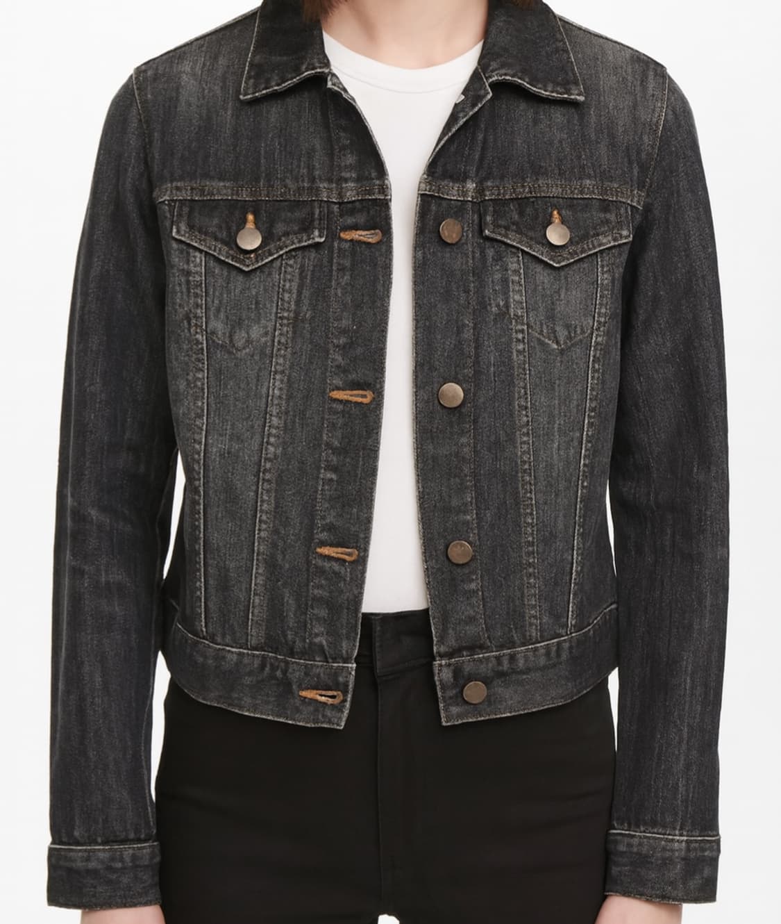 (정품)띠어리 흑청 데님 자켓 0사이즈 상품이미지6