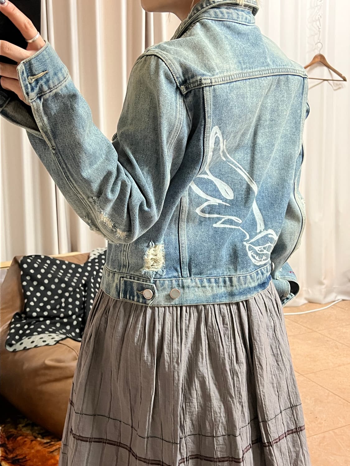 Miss sixty 여성 디스트로이드 데님 트러커 자켓 상품이미지2