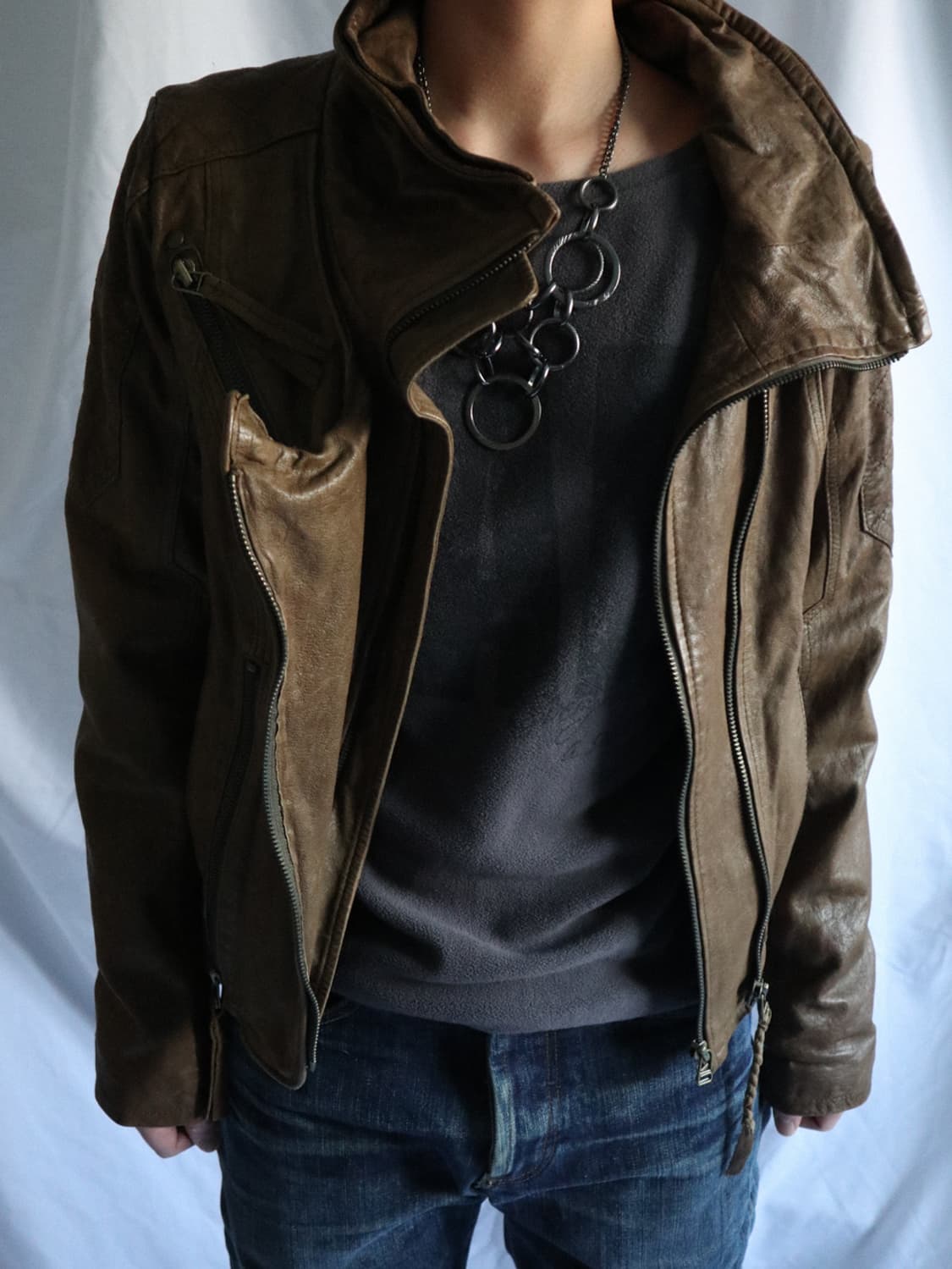 italian lambs skin leather jacket 상품이미지4
