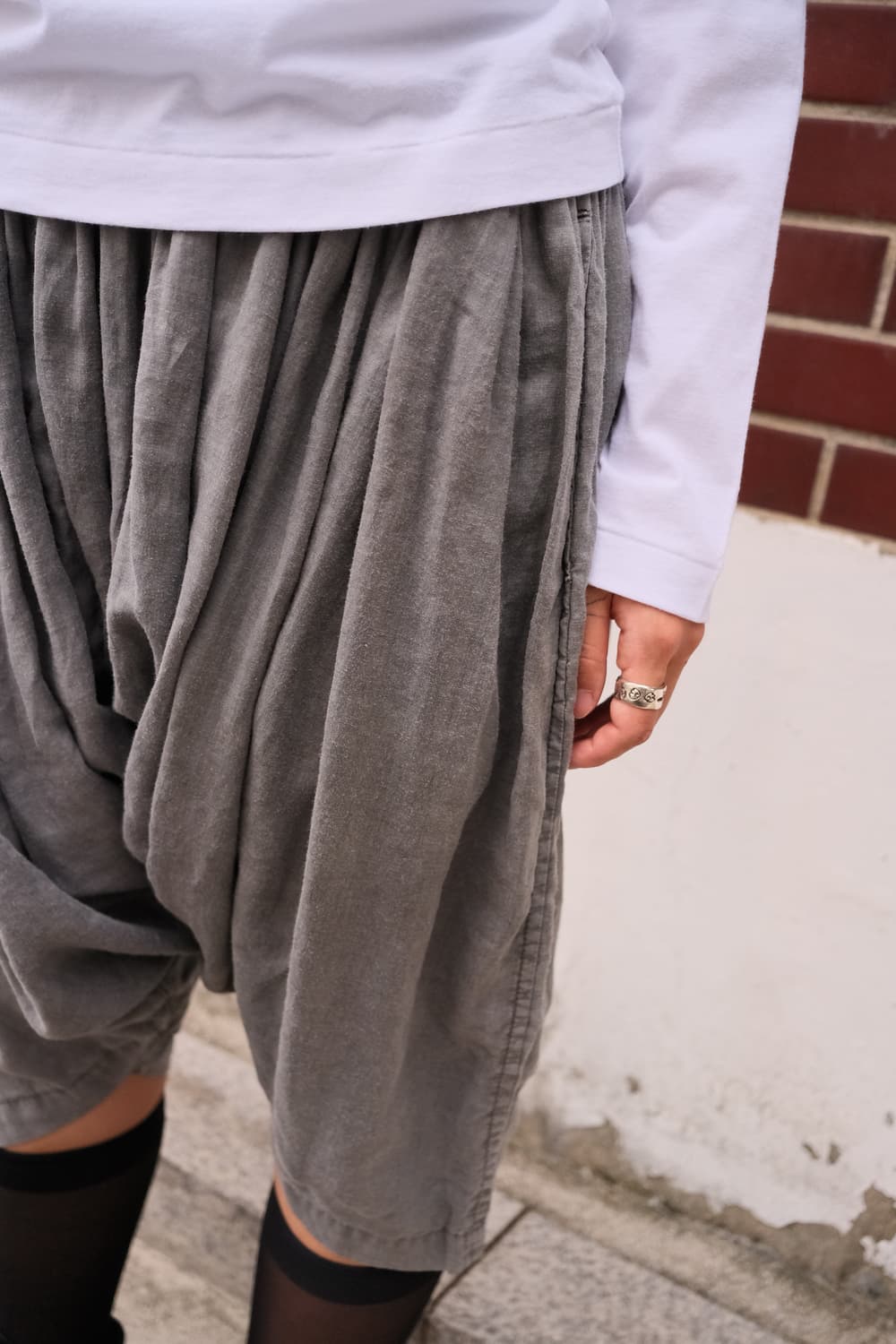 Dyed linen sarrouel pants 상품이미지3