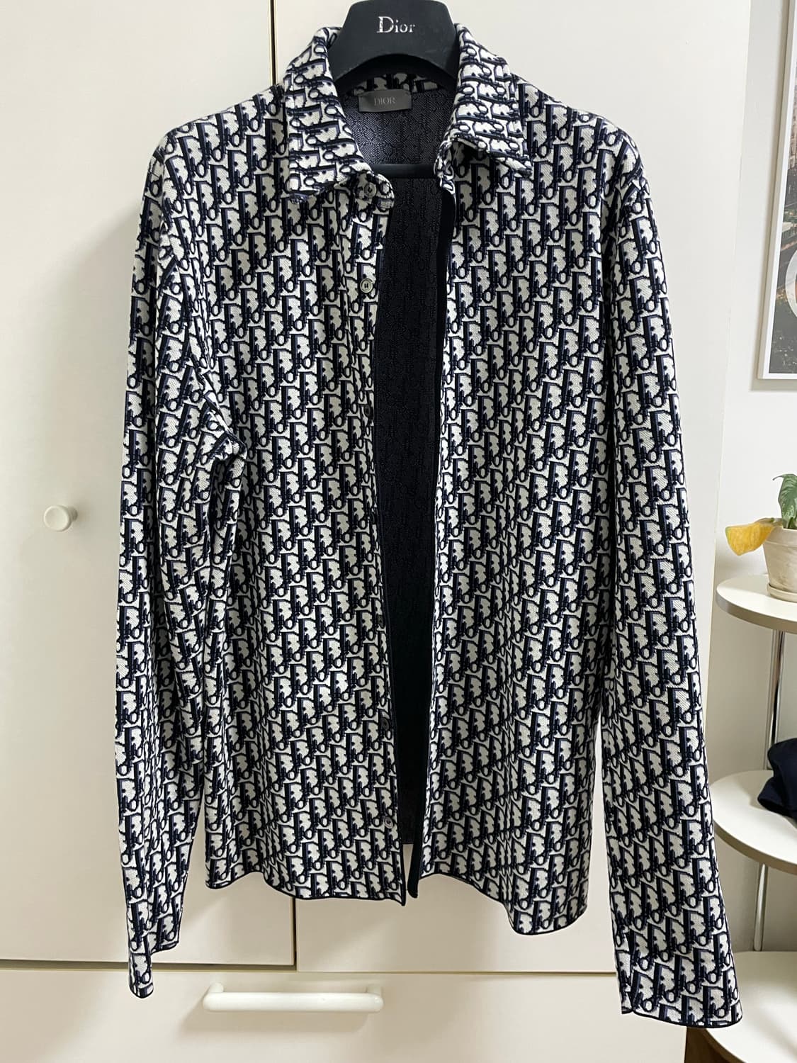 디올 오블리크 니트 오버셔츠 사이즈 s (옷걸이 보유) 상품이미지1