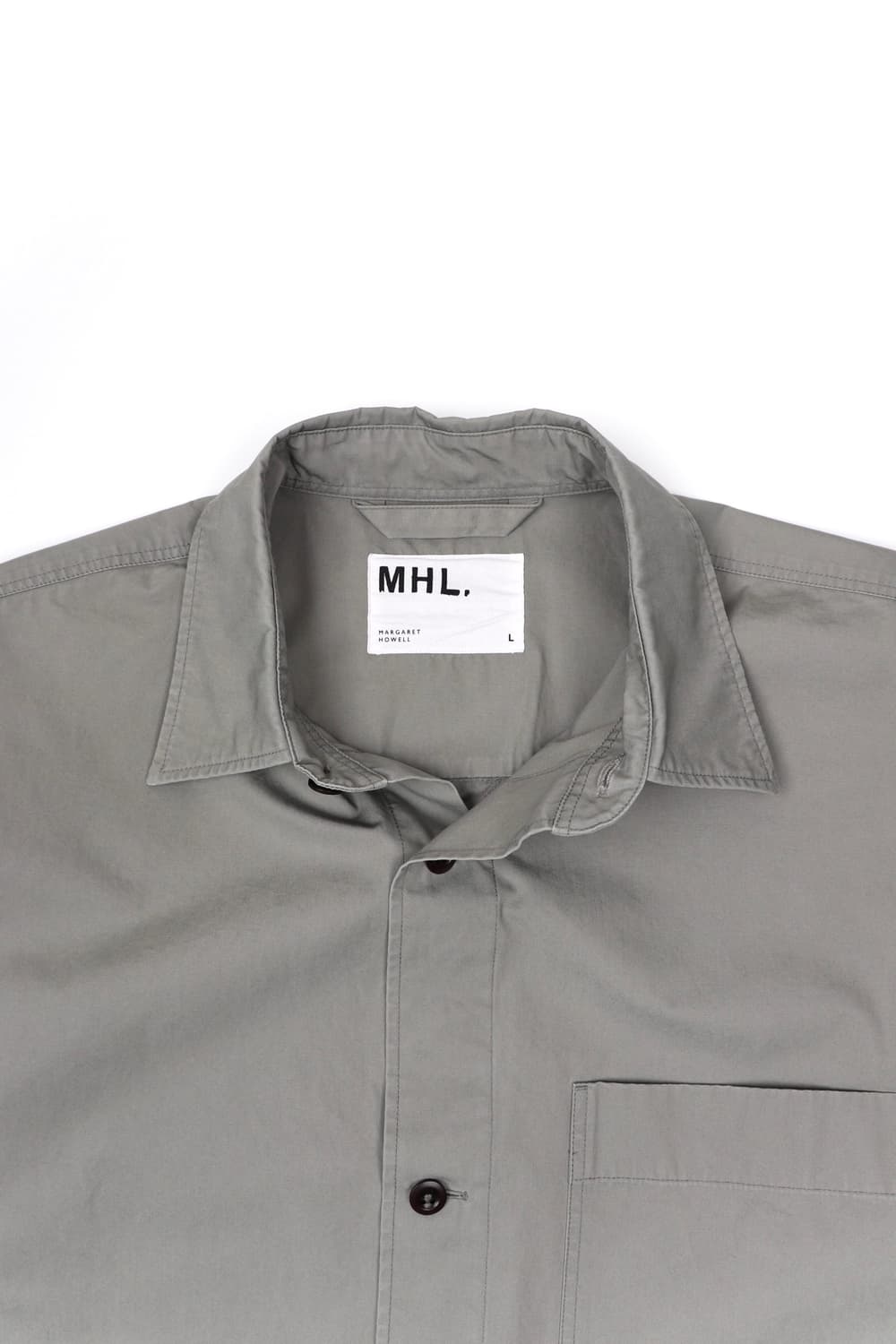 MHL 드라이코튼 포플린 셔츠 그린 상품이미지2