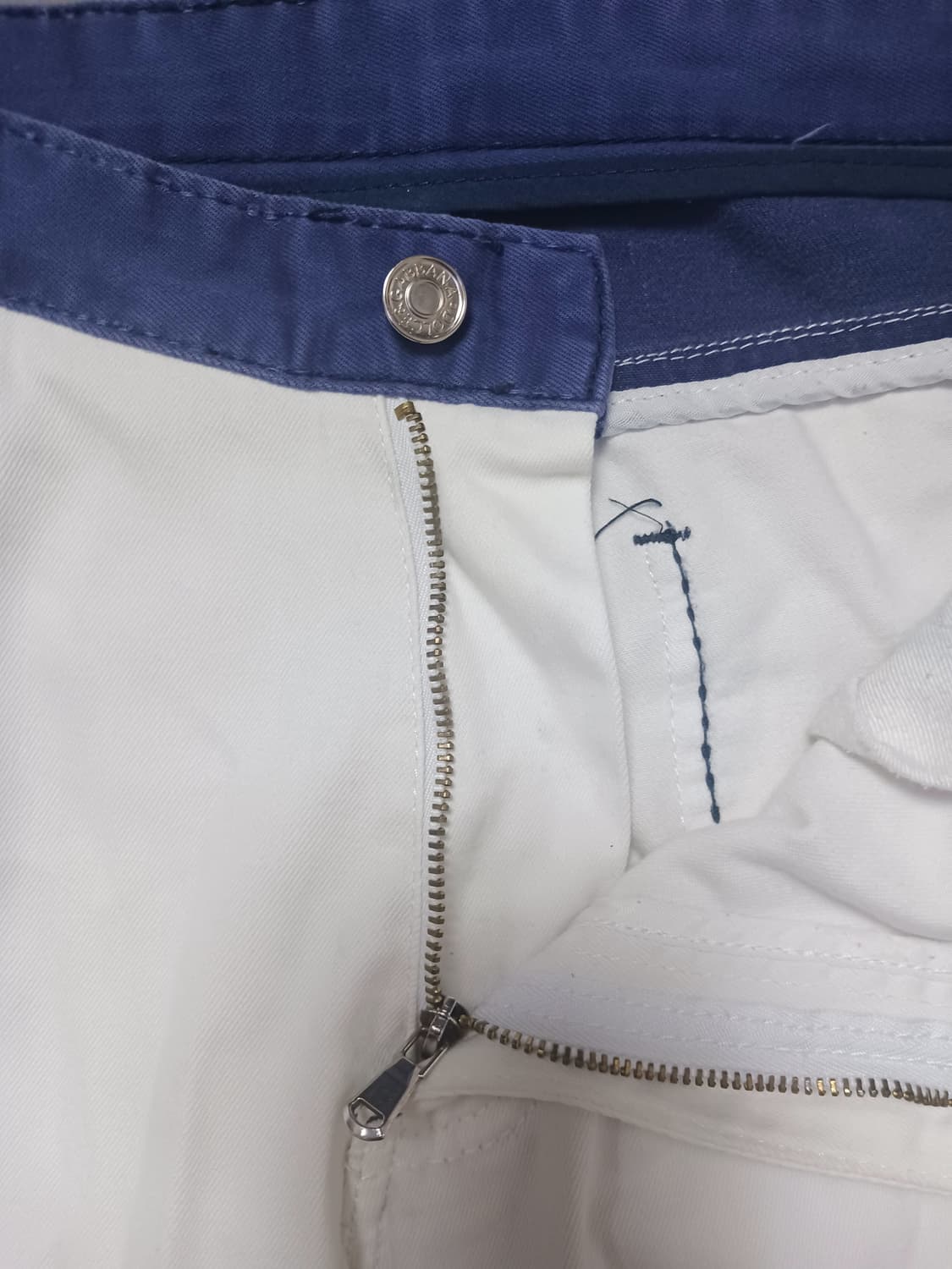 [34] 돌체앤가바나 화이트/블루 레이어드 면바지 상품이미지6