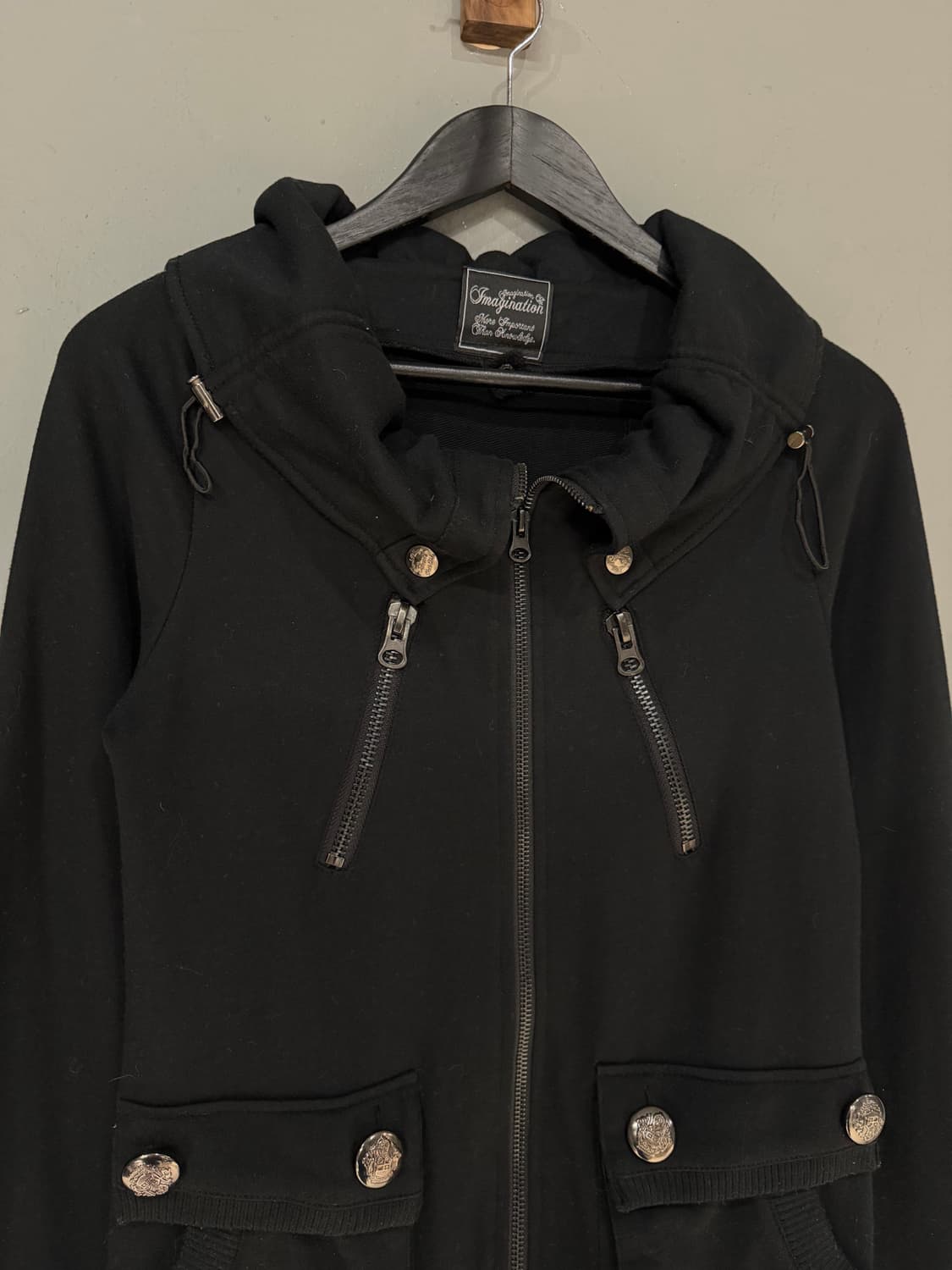 high-neck & wide collar detail zip-up 상품이미지7