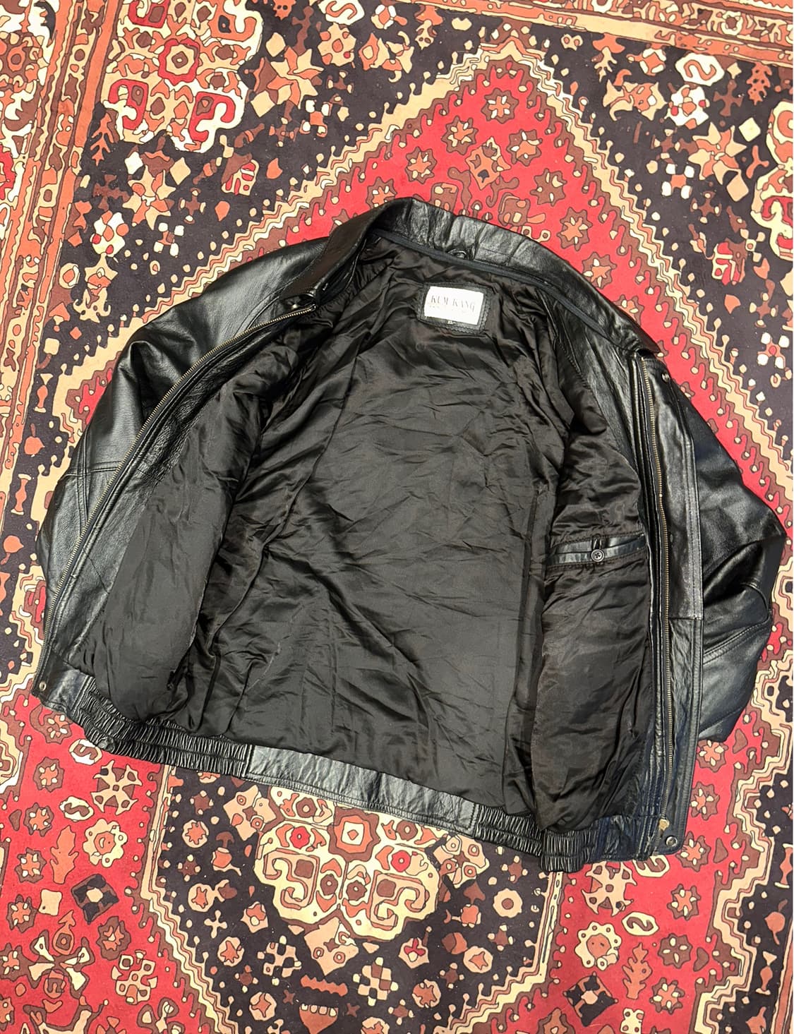 ( XL-2XL ) 가죽자켓 레더자켓 봄버자켓 빈티지가죽 에이징가죽 상품이미지4