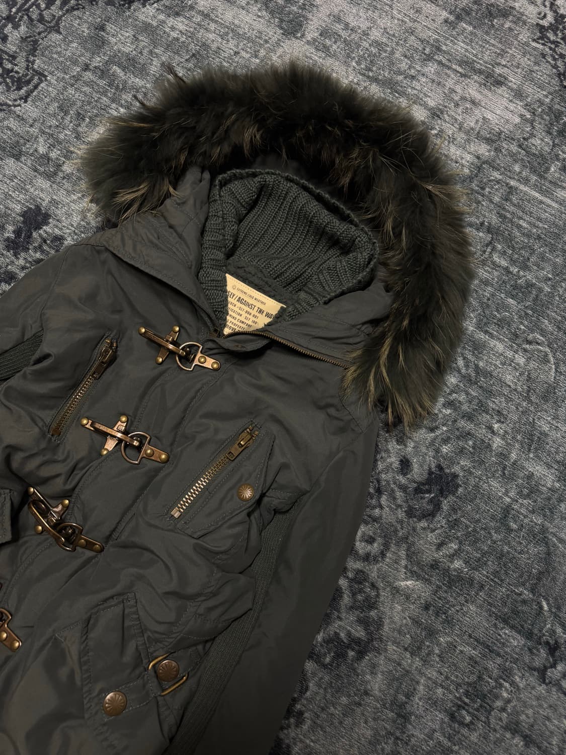 Sly 00s archive fur military long jacket 상품이미지3