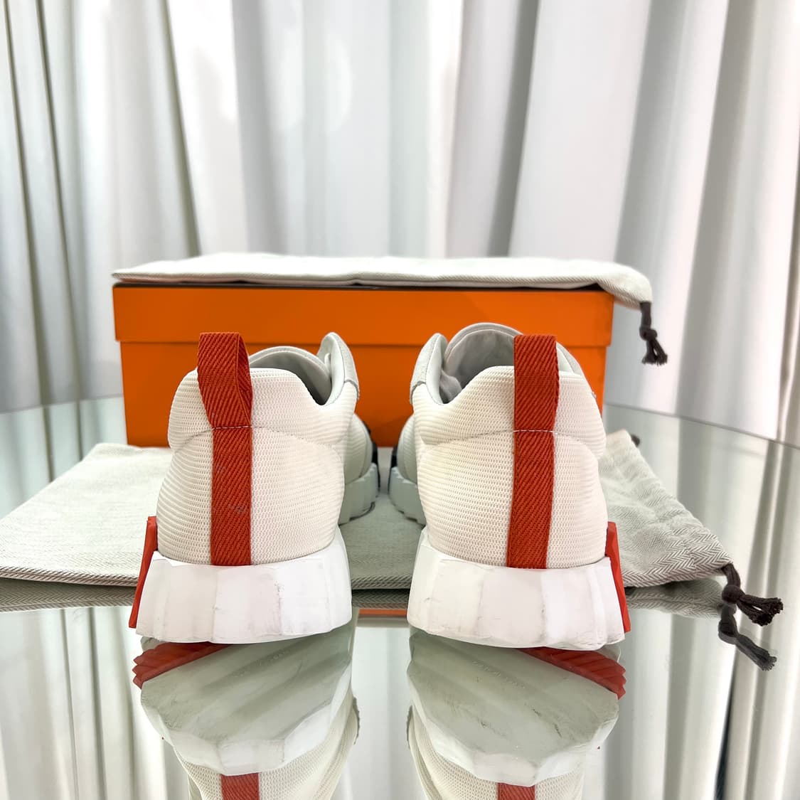 (42) 에르메스 바운싱 스니커즈 오렌지 상품이미지4