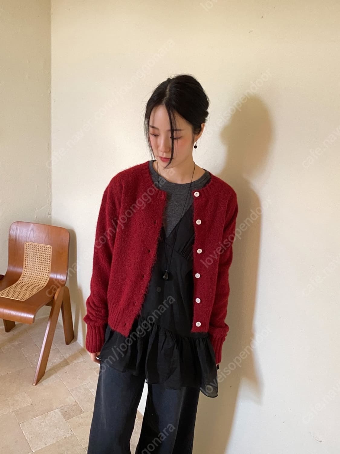 인더모드 inthemode 레이어드 프릴나시,캐롤 가디건 상품이미지3