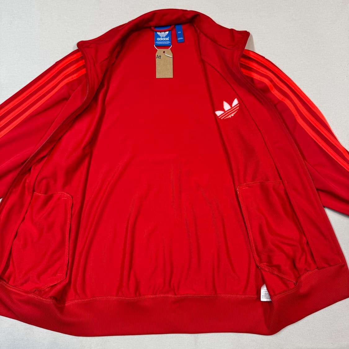 100) 아디다스 파이어버드 삼선 져지 트랙탑 집업 레드 A4 상품이미지5