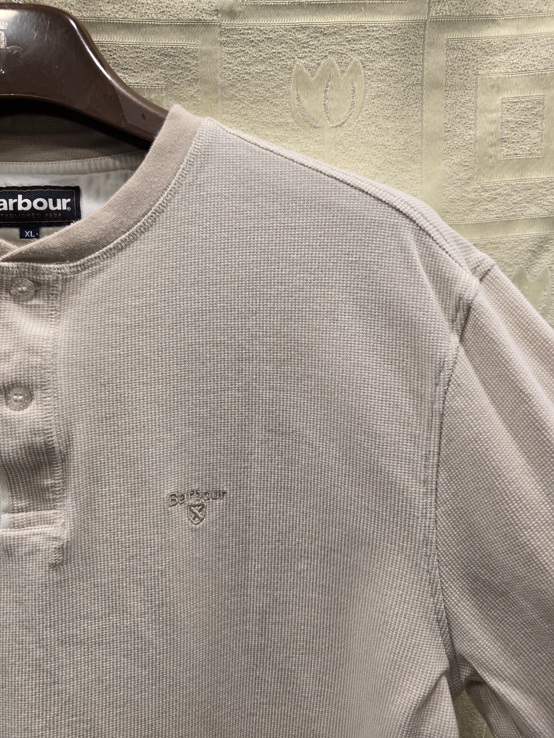 바버 헨리넥 긴팔 기모 티셔츠 XL(105) 상품이미지3