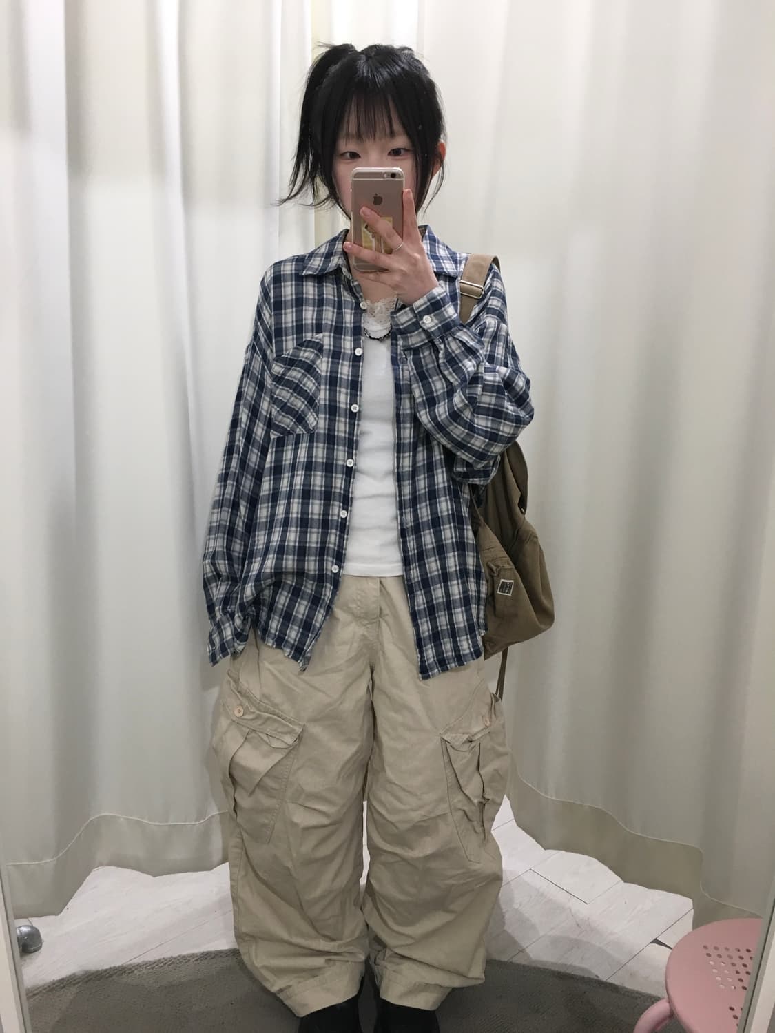 natural check shirt 상품이미지2