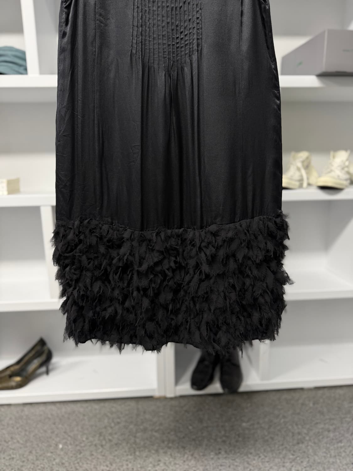 일본빈티지 페더 실크 원피스 상품이미지2