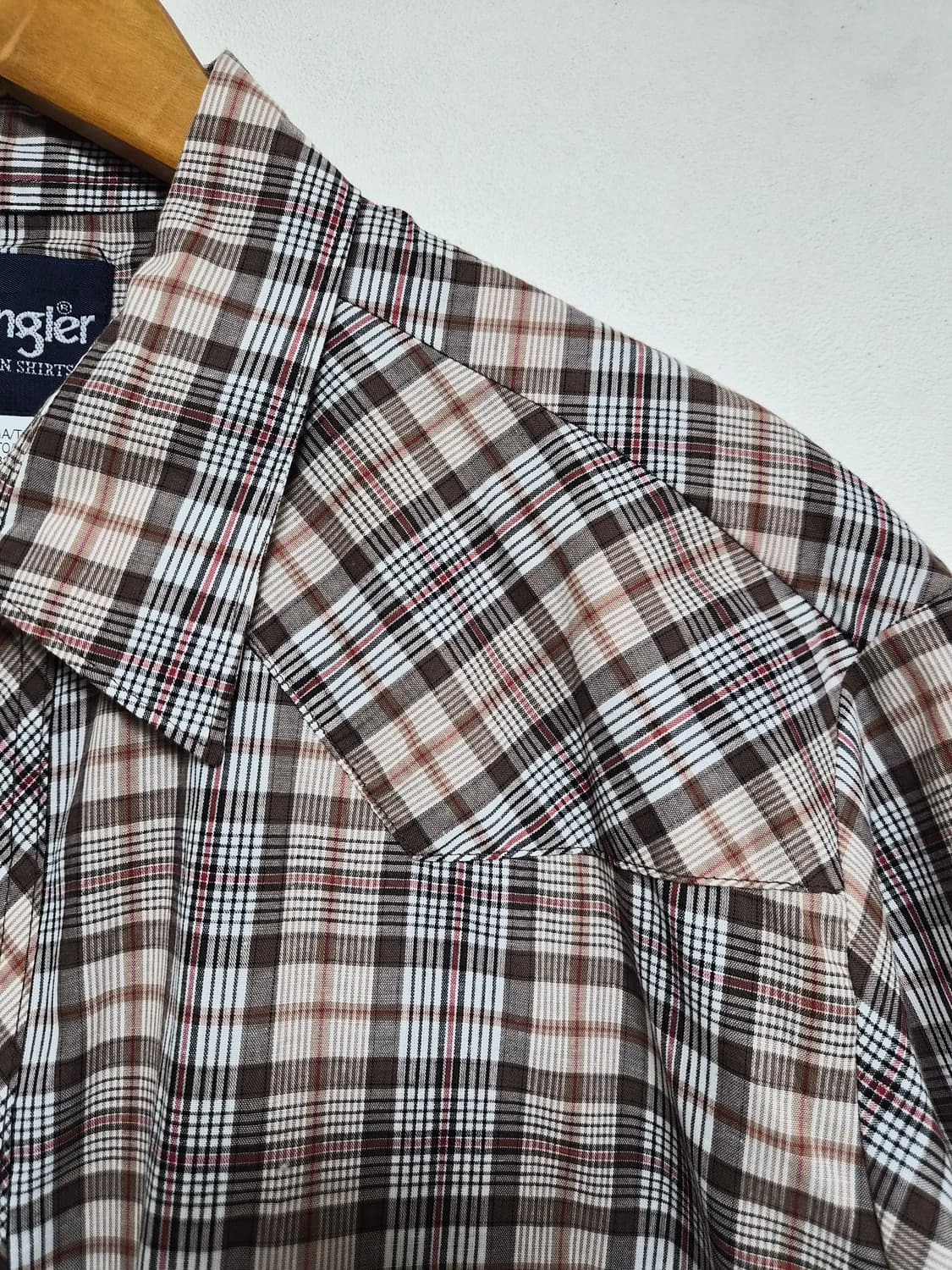 랭글러Wrangler 체크 웨스턴 셔츠 XL사이즈 - S356 상품이미지3