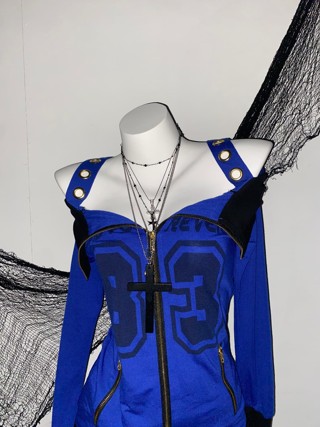 ꒰ঌ 오네갸루 아일렛 스터드 오프숄더 원피스 ໒꒱ 상품이미지3