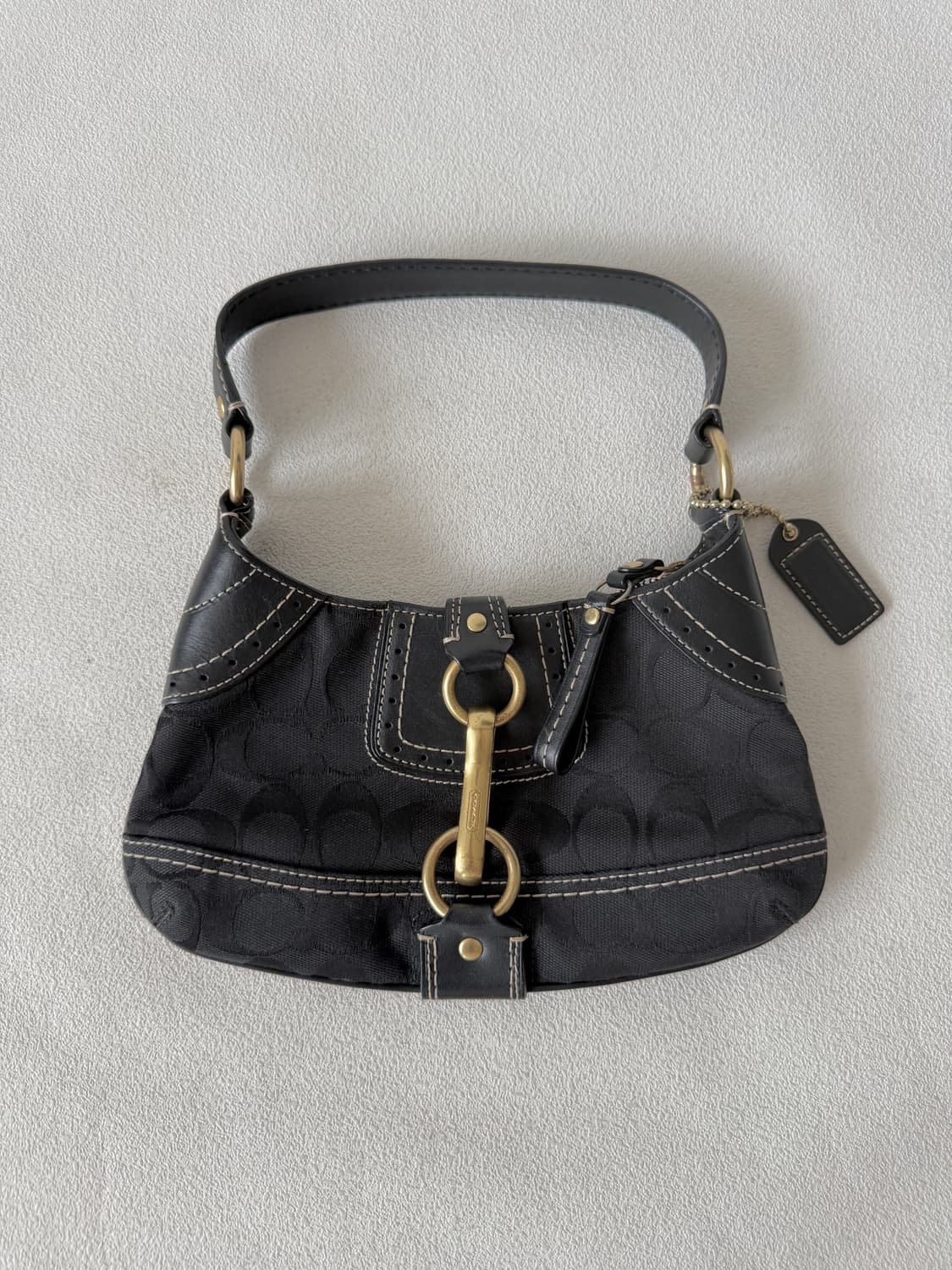 코치(COACH) 레더&모노그램 숄더백(작은 사이즈) 상품이미지2