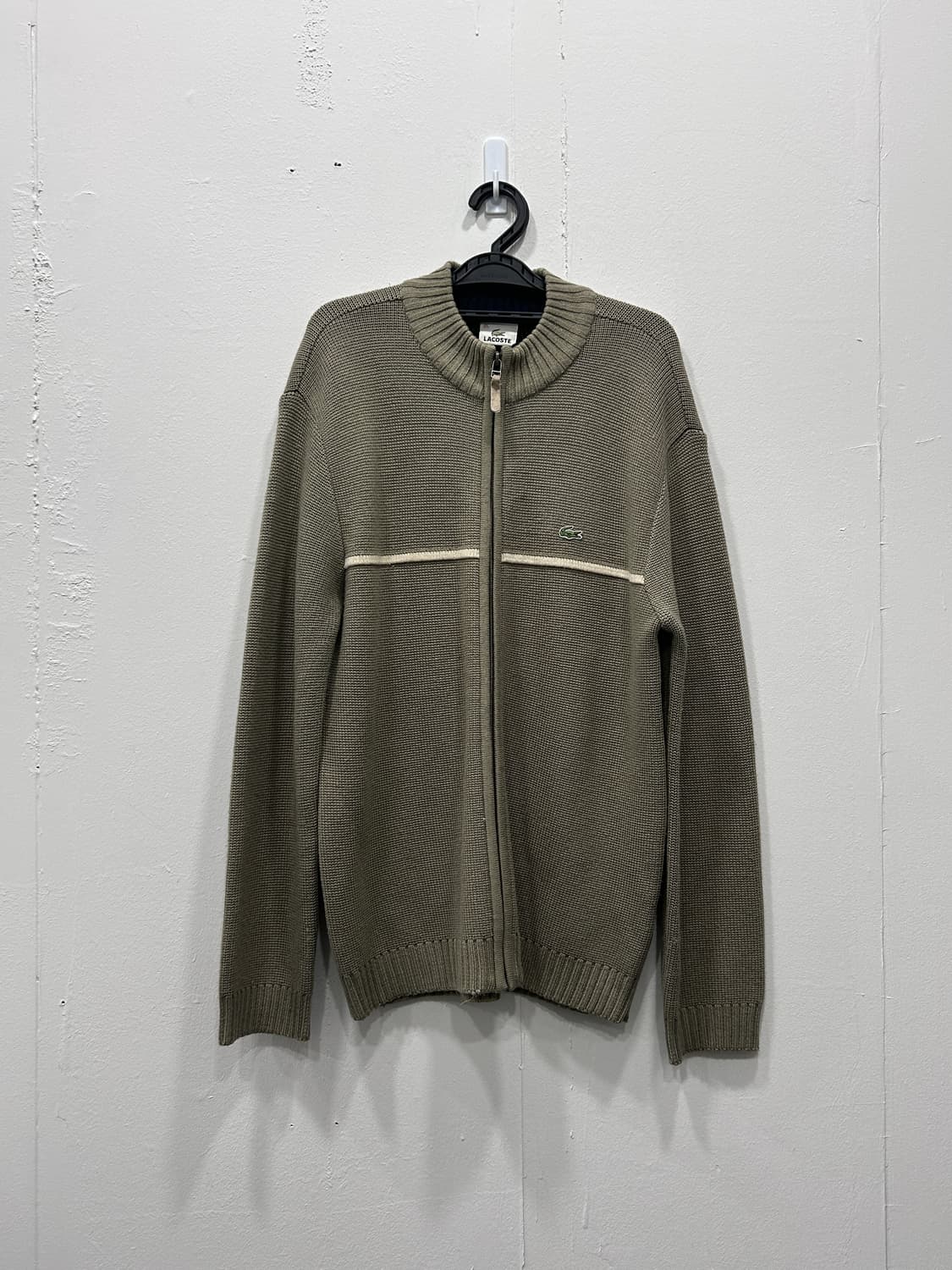 라코스테 울 니트 집업 가디건 남성 100-105사이즈 상품이미지1