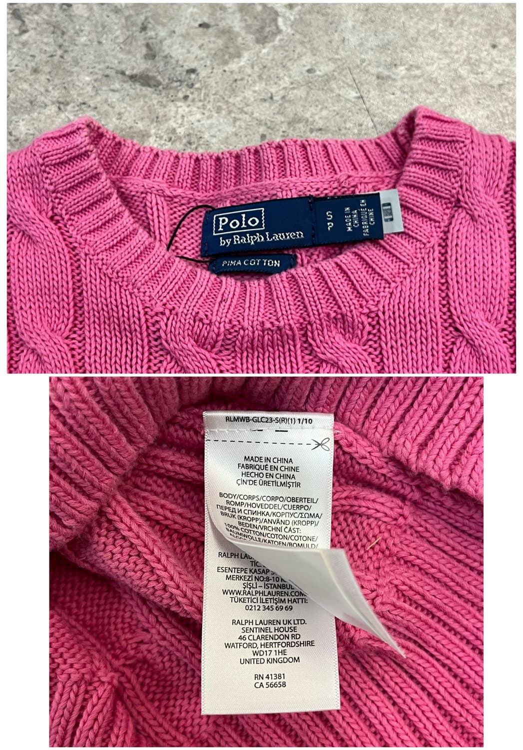 폴로 랄프로렌 반팔 포켓 니트 핑크 S #csz3039  상품이미지3