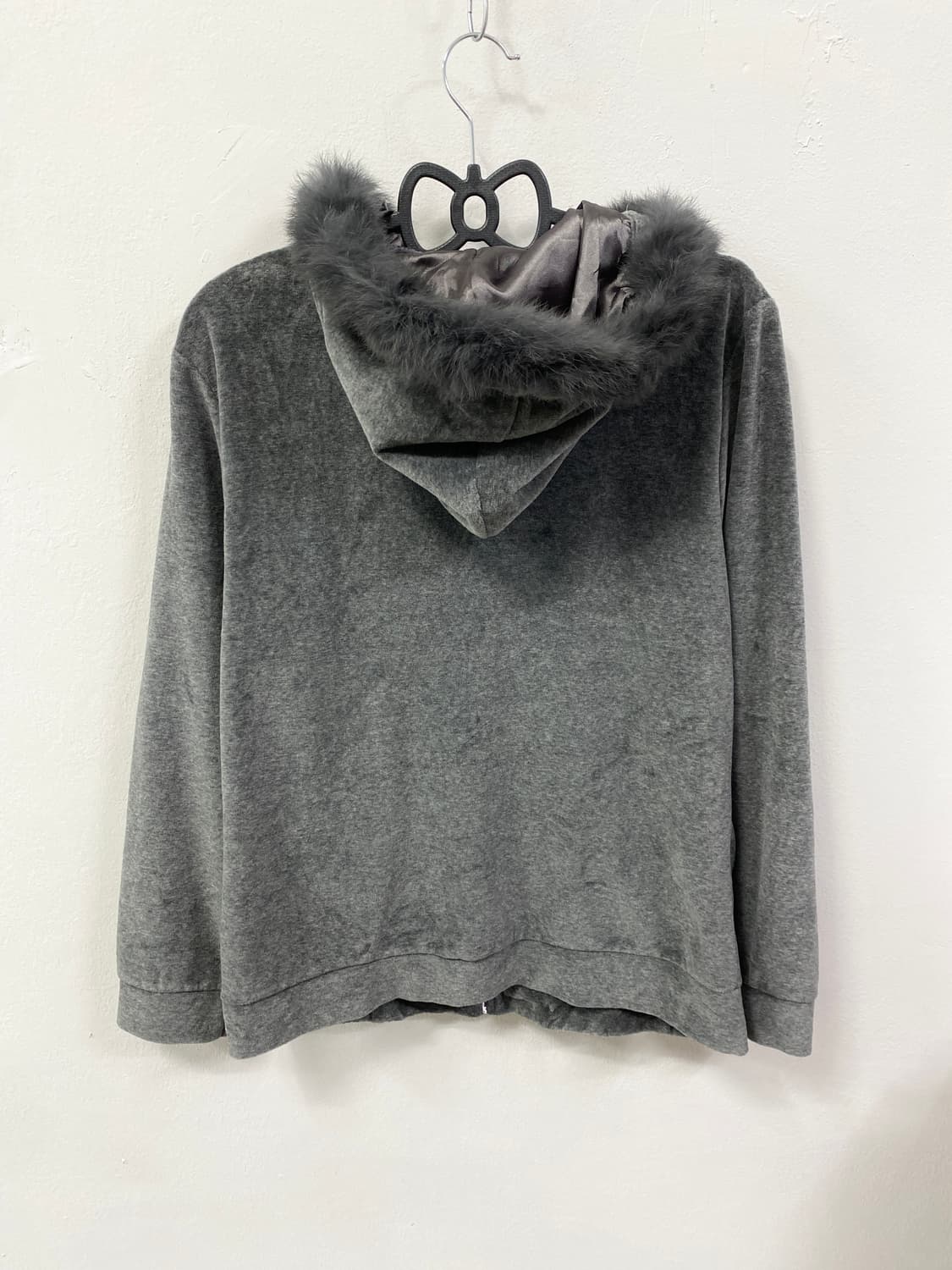 [ROSA CHERI] 갸루 벨벳 셔링 퍼 후드집업 상품이미지6